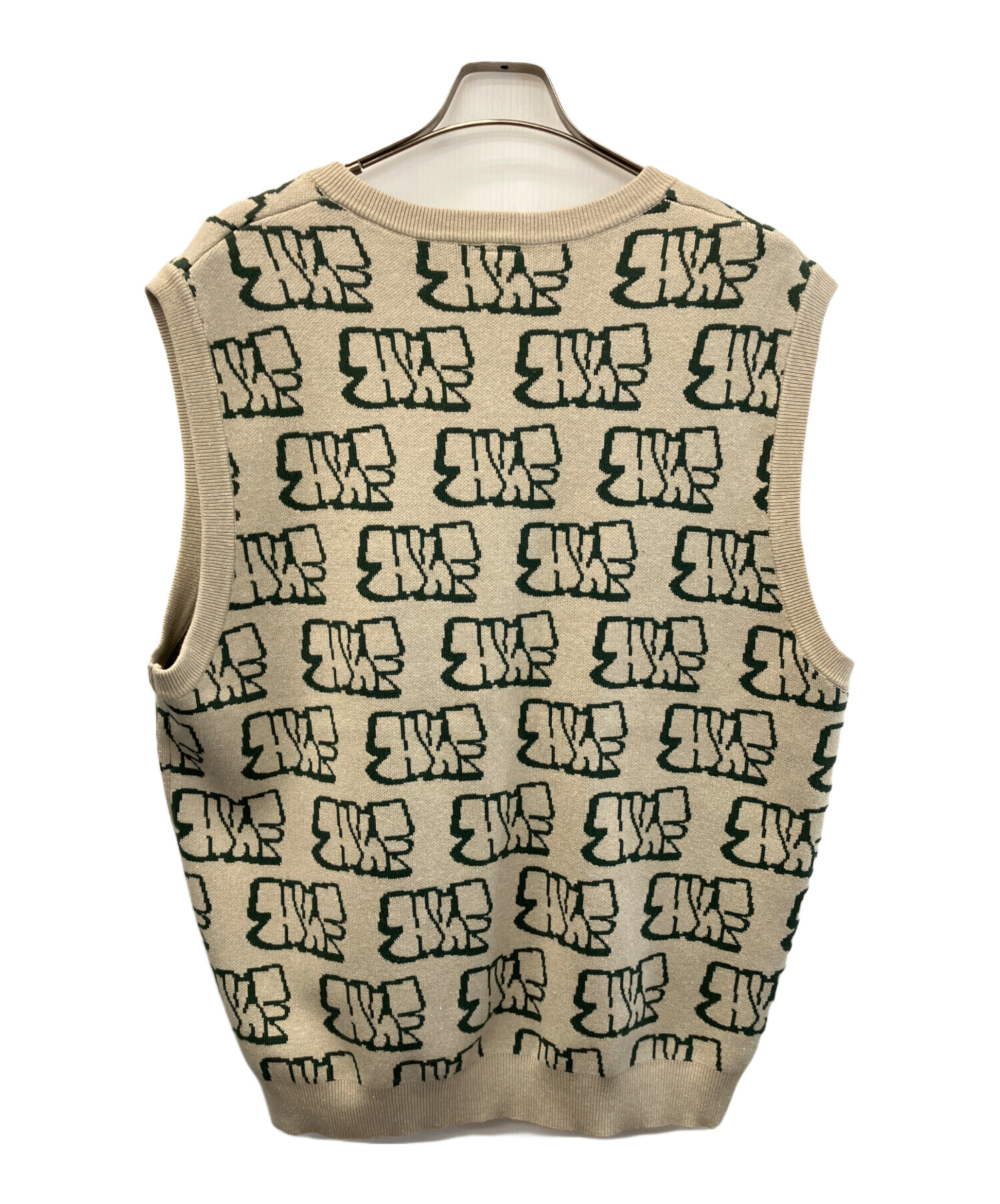 中古・古着通販】HUF (ハフ) ニットベスト ベージュ サイズ:XL 