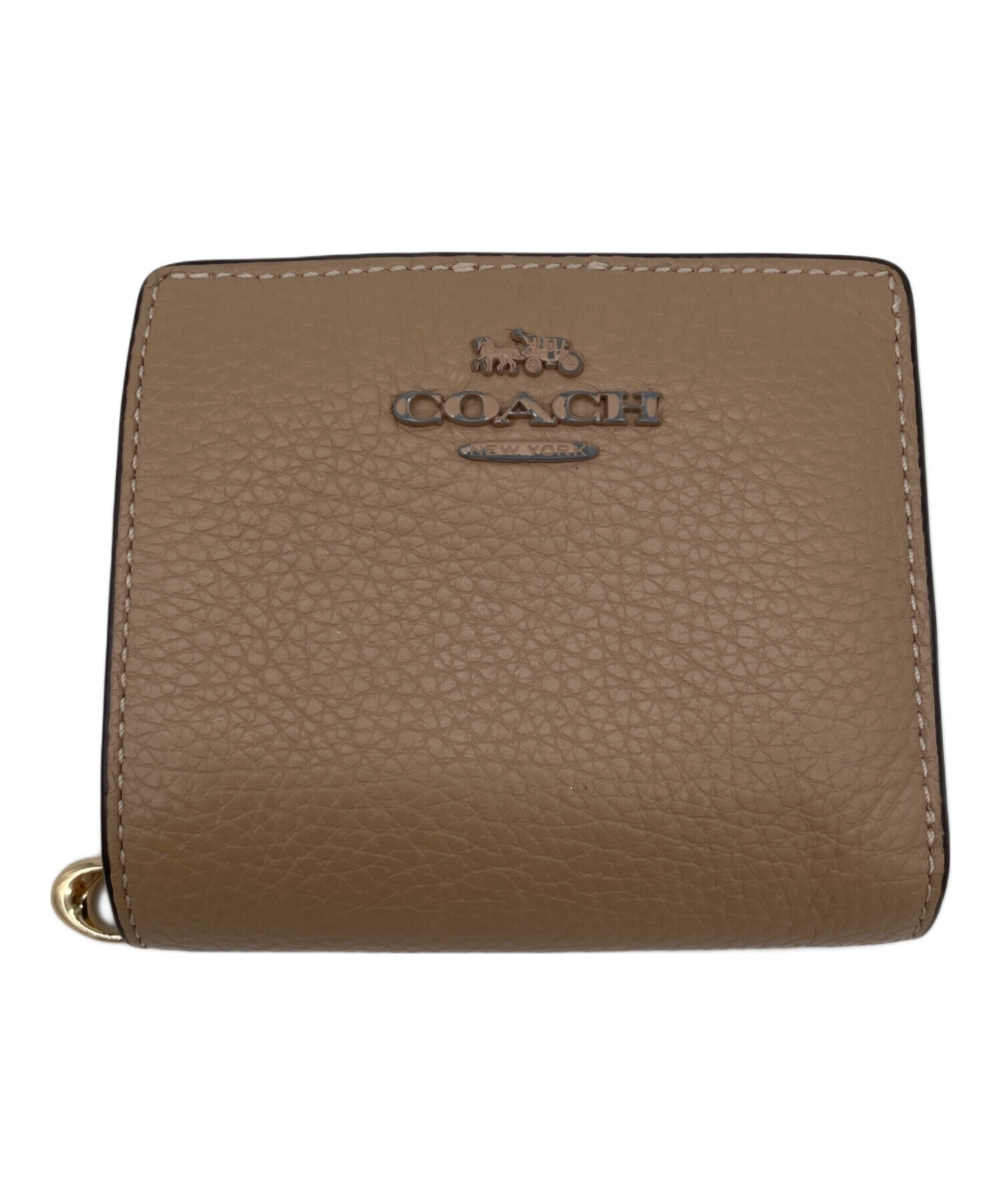 中古・古着通販】COACH (コーチ) 2つ折り財布 ベージュ