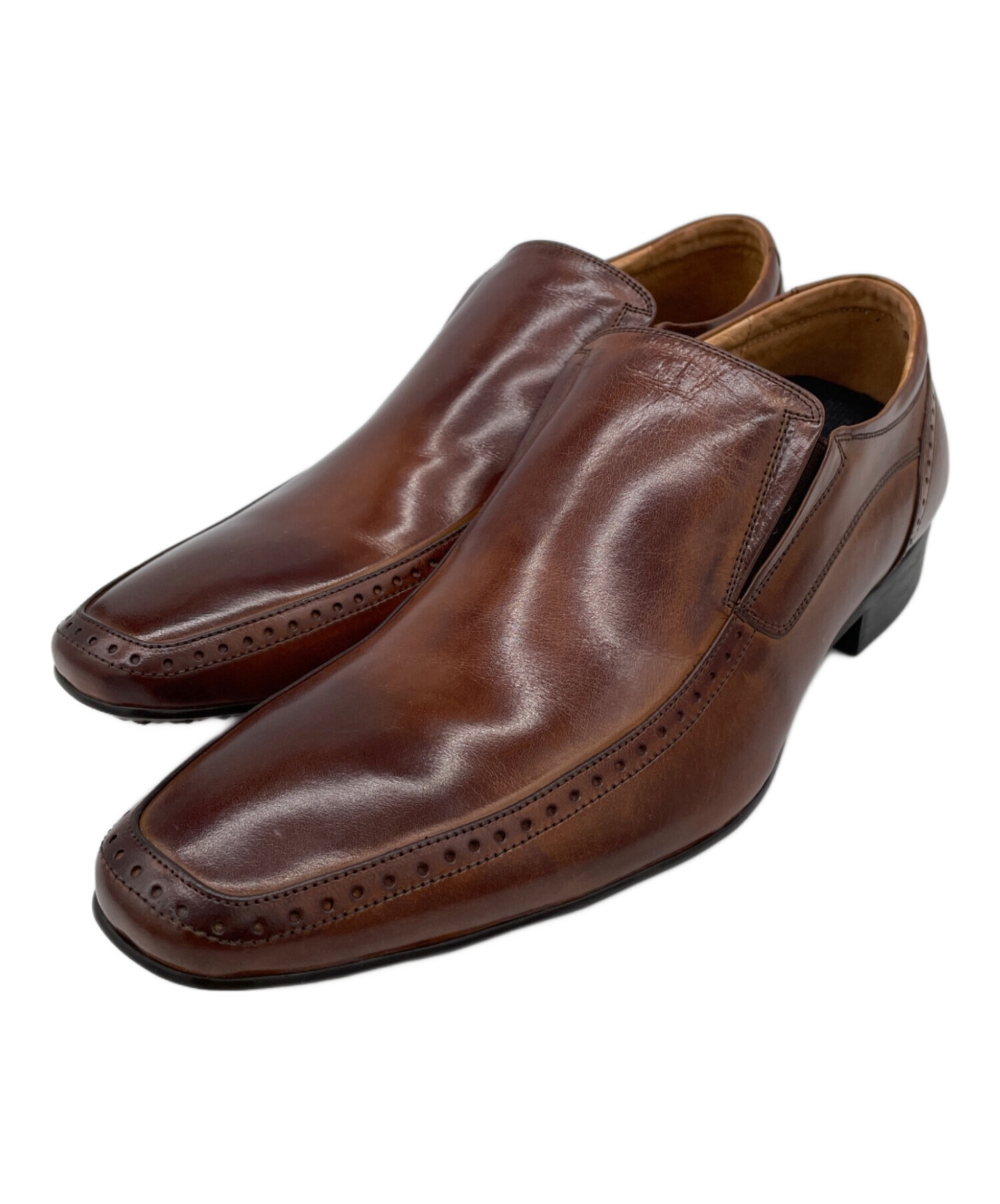 うらん 未使用品 ALAIN DELON PARISアランドロンパリス革靴 中古・古着通販】ALAIN DELON (アランドロン) レザーシューズ ブラウン