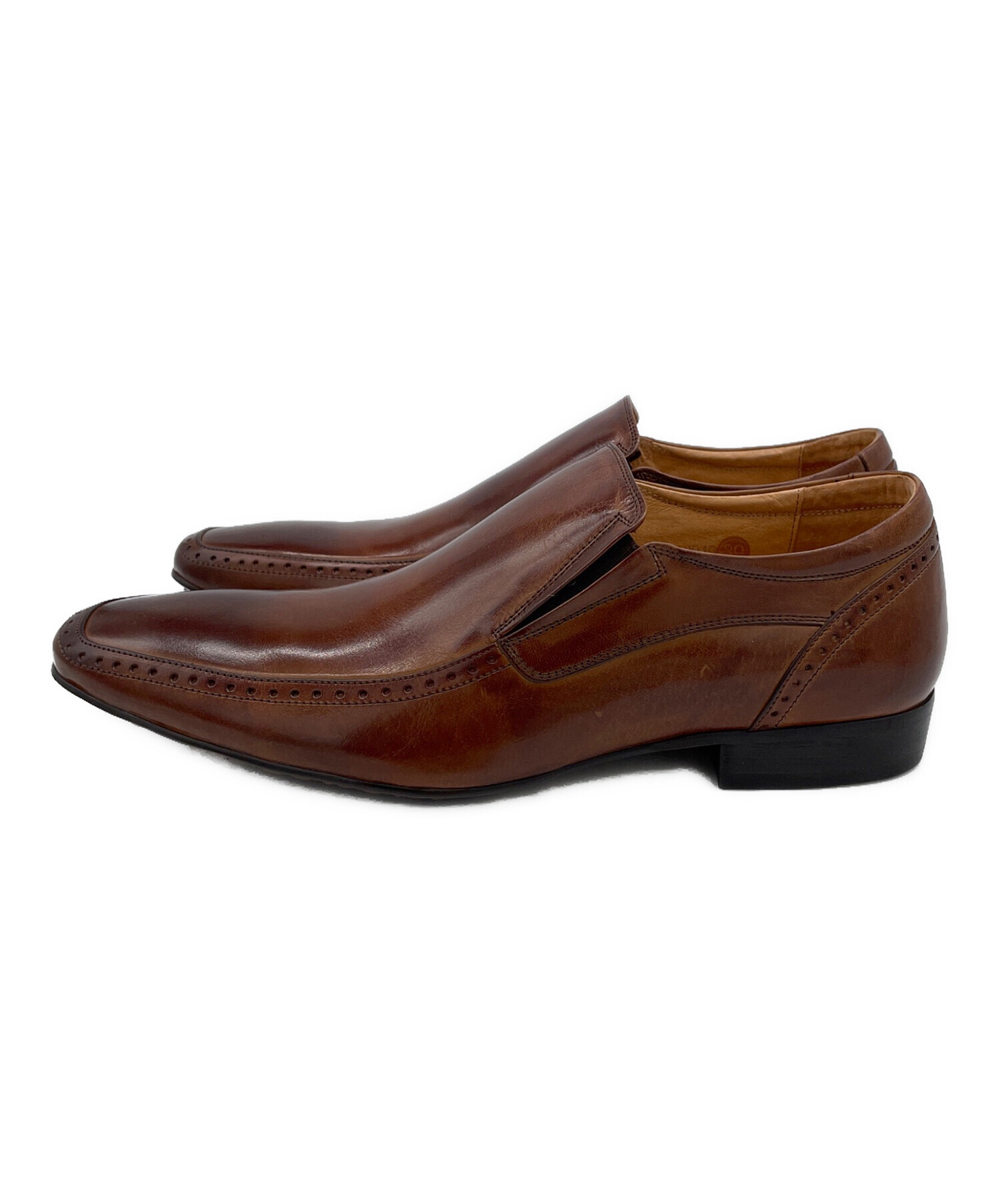 うらん 未使用品 ALAIN DELON PARISアランドロンパリス革靴 中古・古着通販】ALAIN DELON (アランドロン) レザーシューズ ブラウン