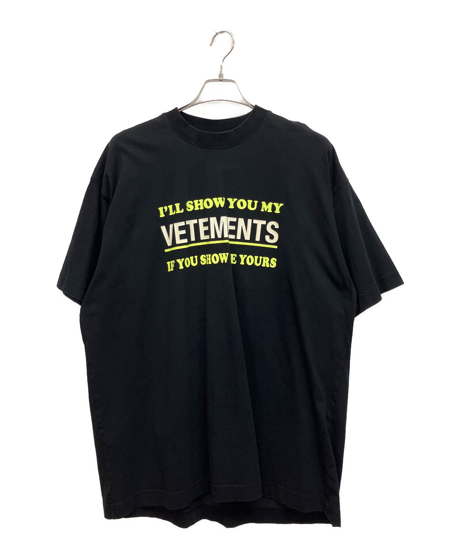 中古・古着通販】VETEMEMES (ヴェトミームス) Tシャツ ブラック サイズ 