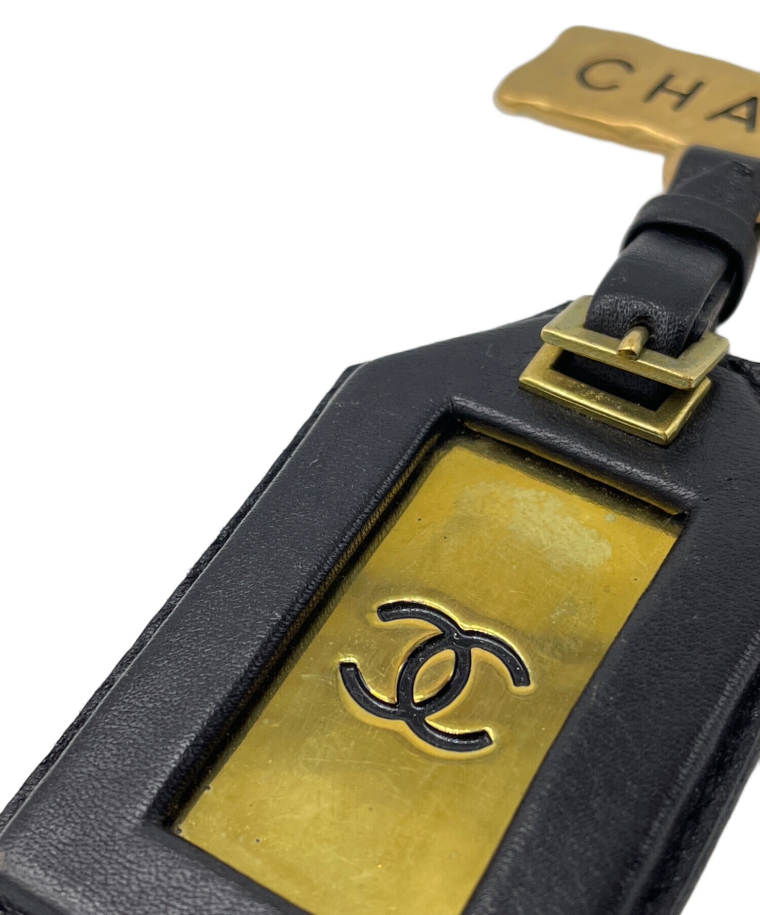 中古・古着通販】CHANEL (シャネル) ネームタグブローチ ブラック