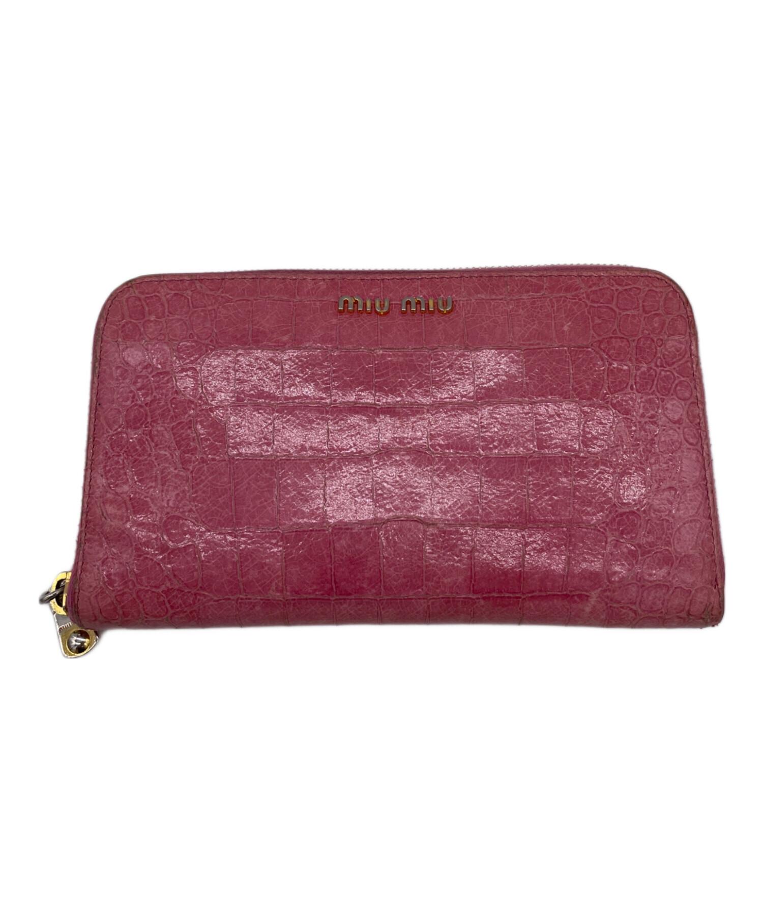 中古・古着通販】MIU MIU (ミュウミュウ) 長財布 ピンク｜ブランド 