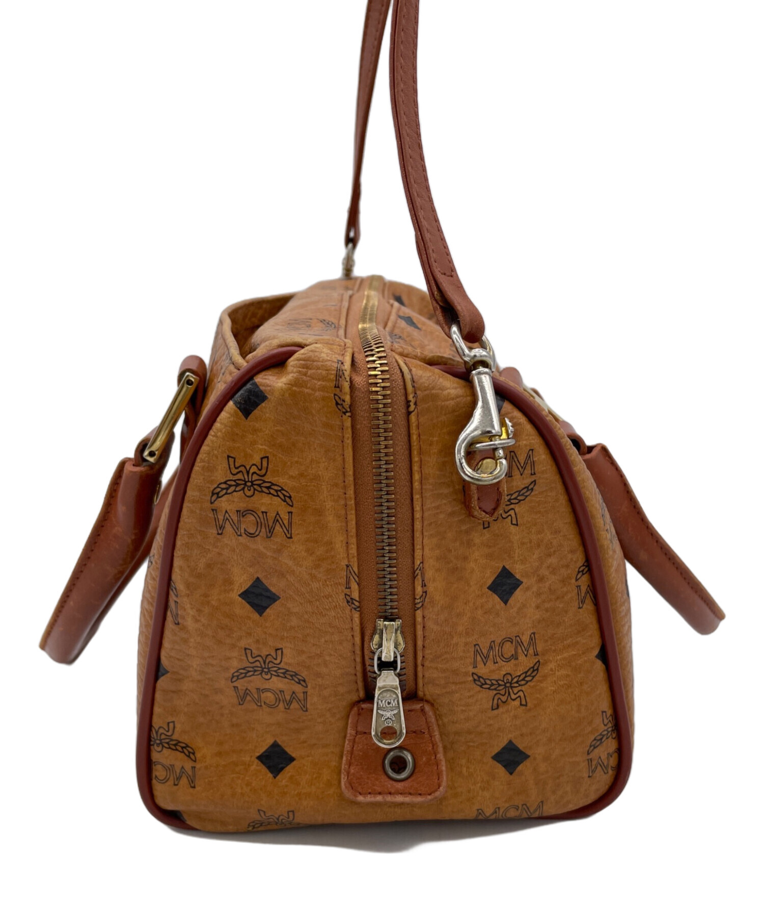 中古・古着通販】MCM (エムシーエム) 2WAYミニボストンバッグ ブラウン 