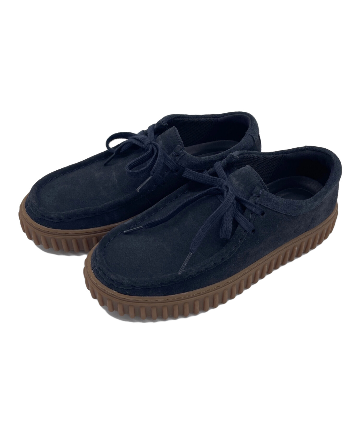 中古・古着通販】CLARKS (クラークス) ワラビーシューズ ネイビー
