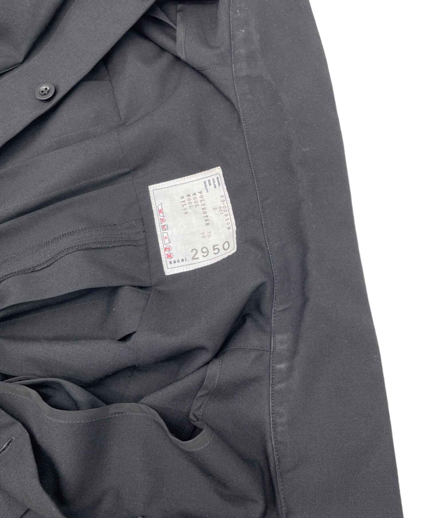 中古・古着通販】sacai (サカイ) 半袖シャツ ブラック サイズ:M