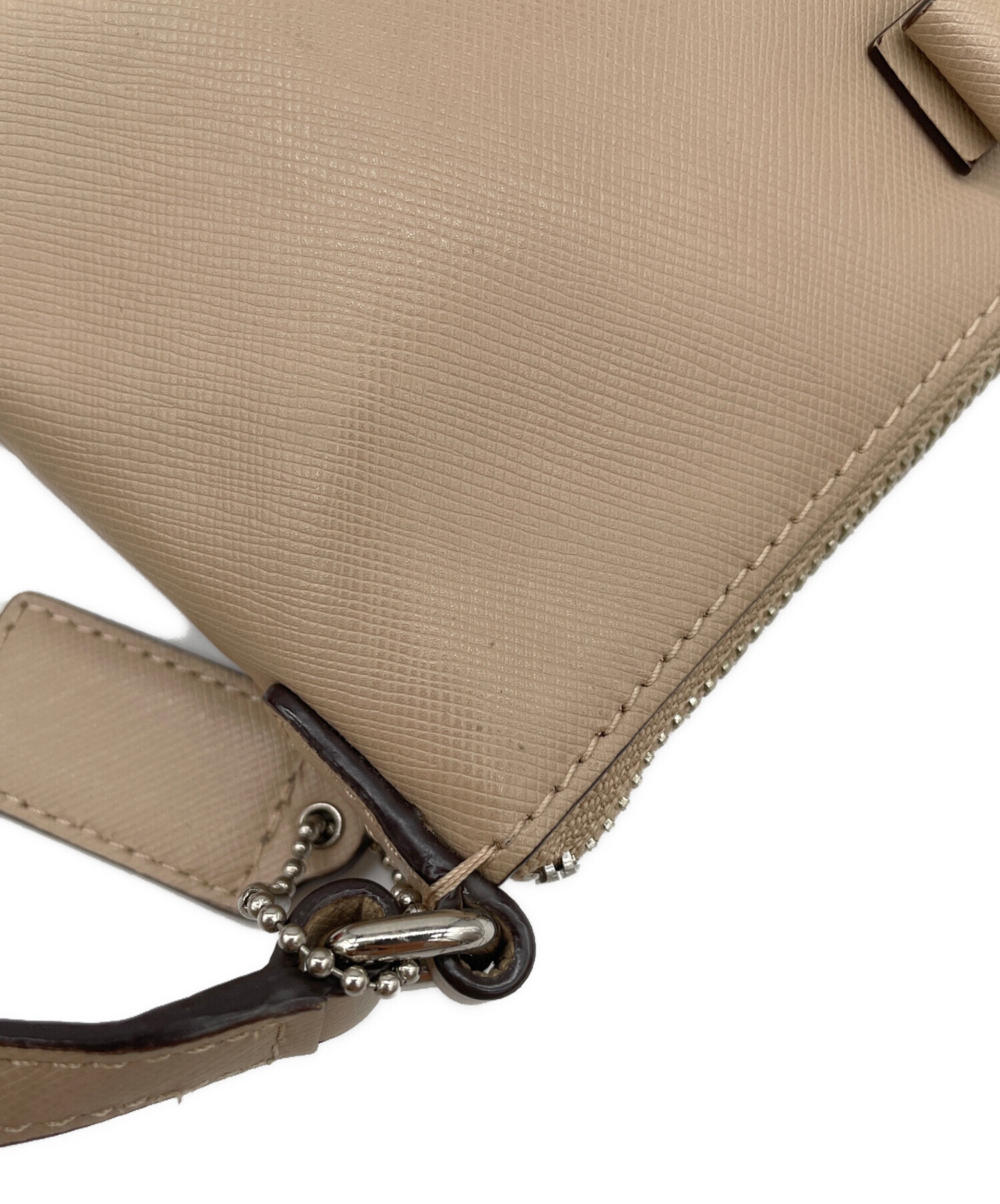 中古・古着通販】COACH (コーチ) サンドレザーショルダーバッグ