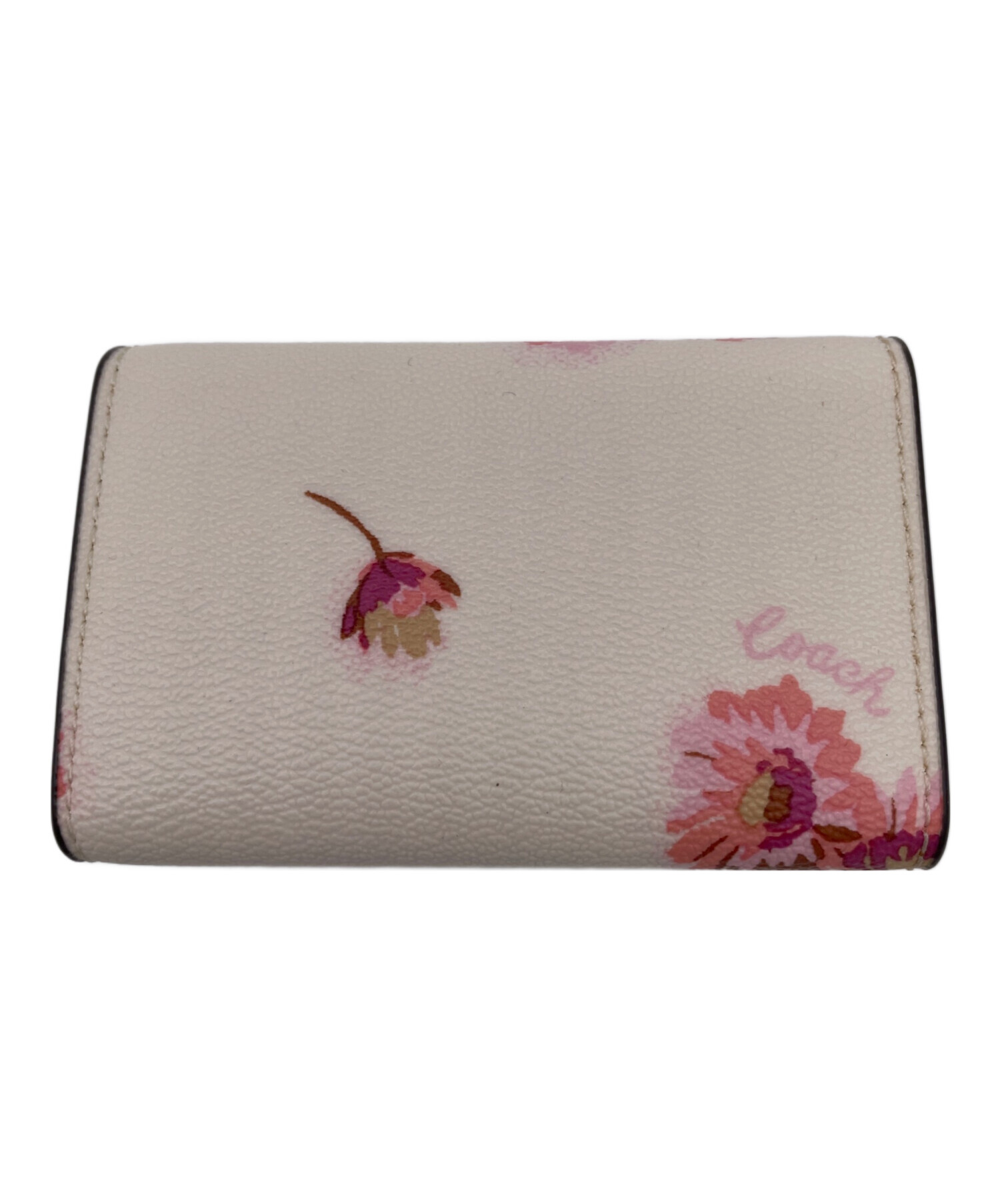 中古・古着通販】COACH (コーチ) キーケース ホワイト×ピンク