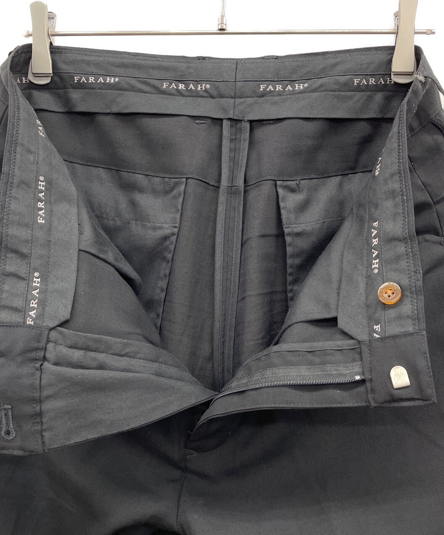 中古・古着通販】FARAH (ファーラー) ストレートパンツ ブラック