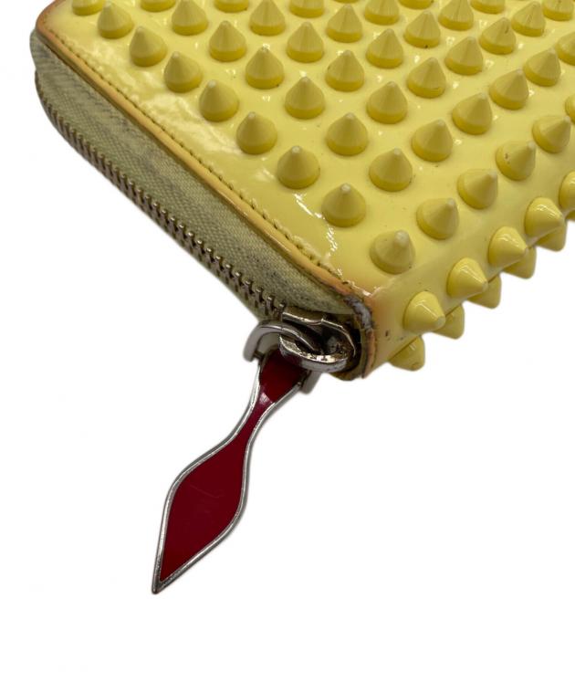 新品 クリスチャンルブタン レア 長財布 イエロー 稀少カラー Christian Louboutin クリスチャン・ルブタン パントーネ スパイク