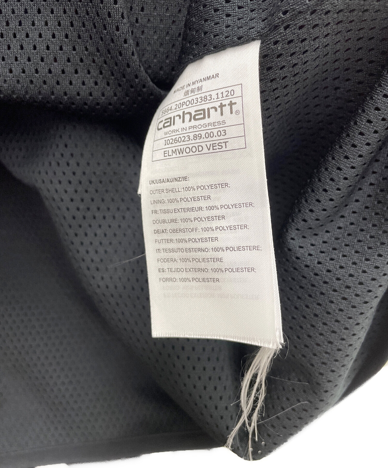 中古・古着通販】CarHartt (カーハート) ベスト ブラック サイズ:S 