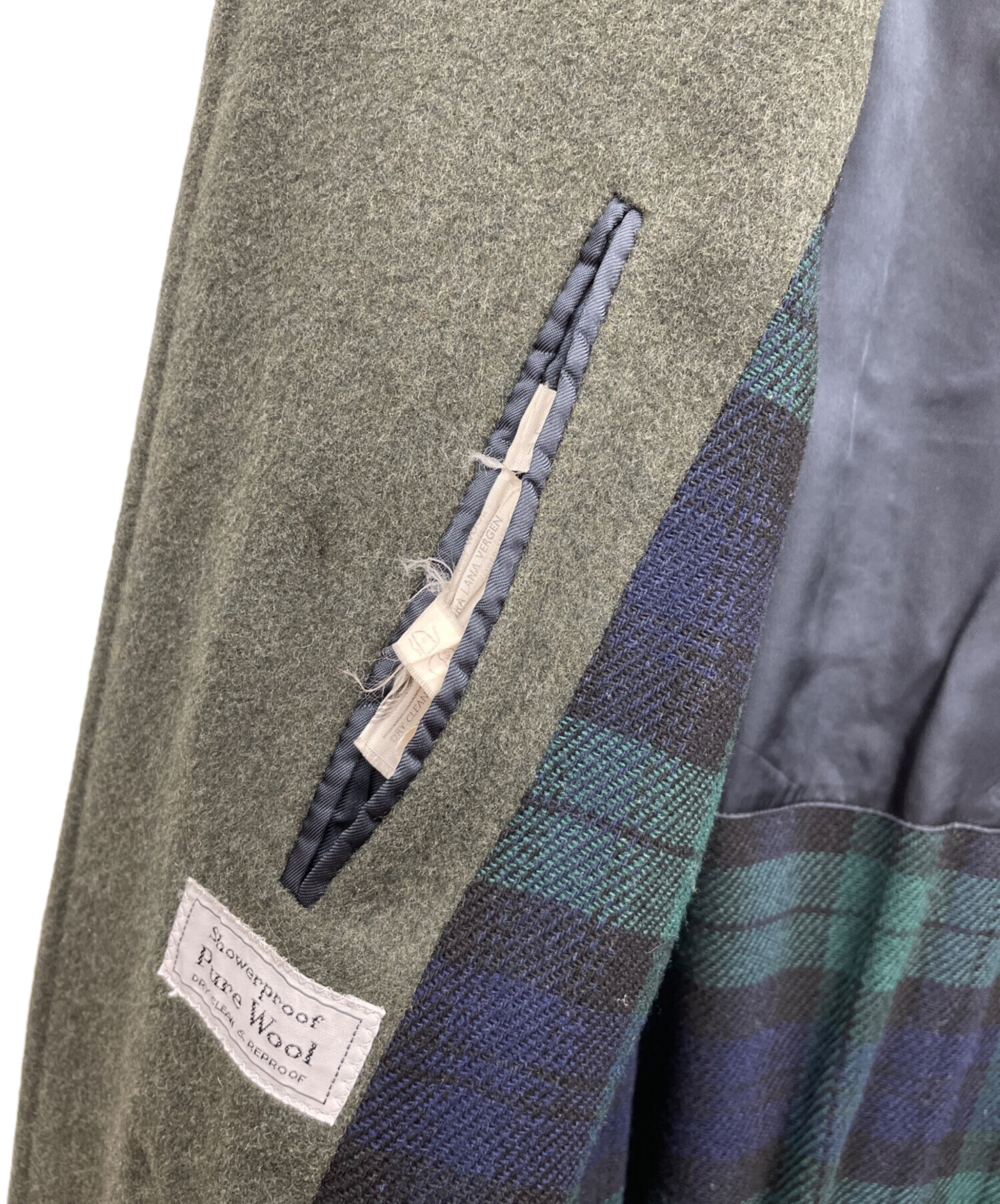 70-80s Aquascutum アクアスキュータム ウールコート グリーン 中古・古着通販】Aquascutum (アクアスキュータム) ウールコート