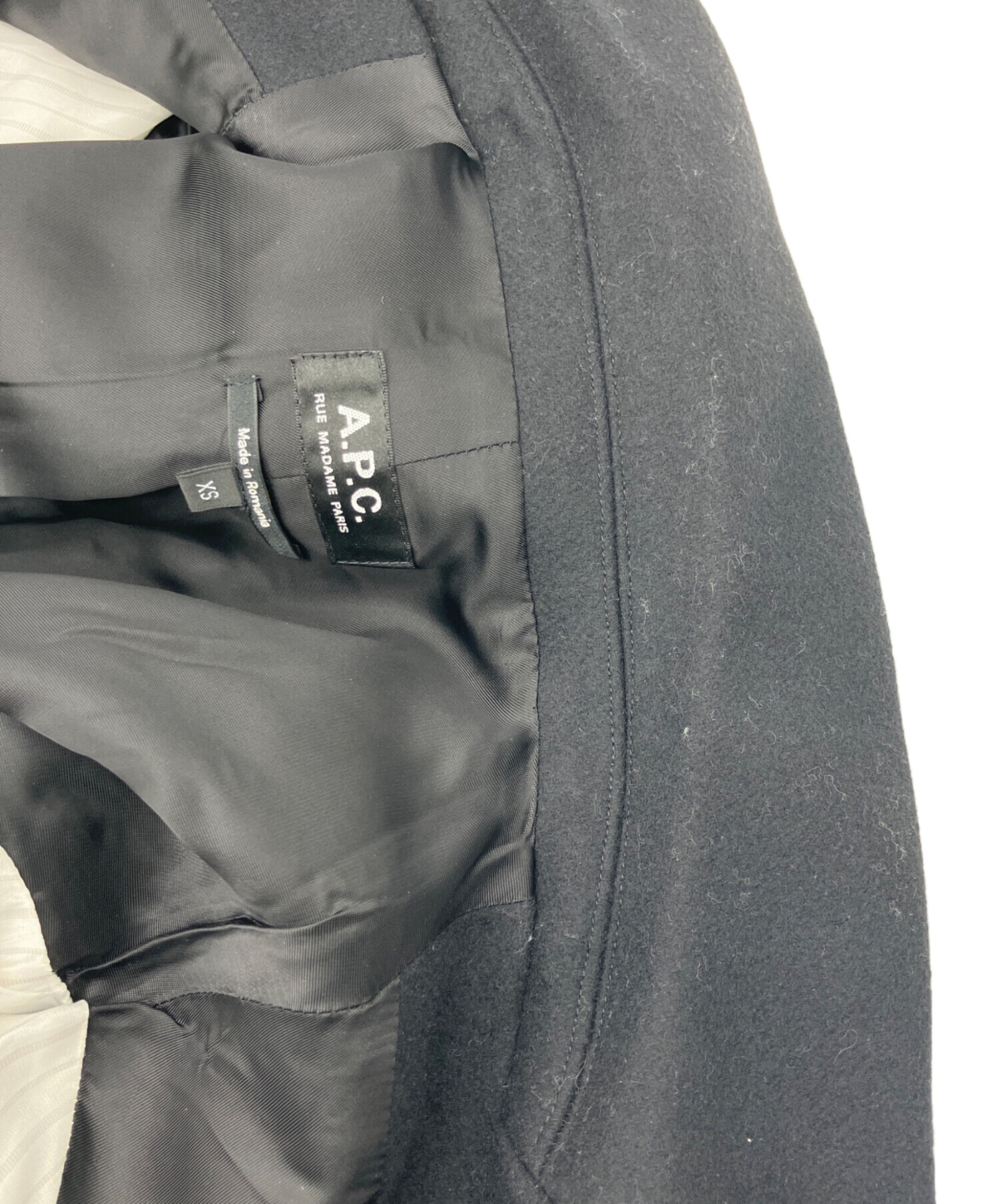 中古・古着通販】A.P.C. (アーペーセー) チェスターコート ネイビー
