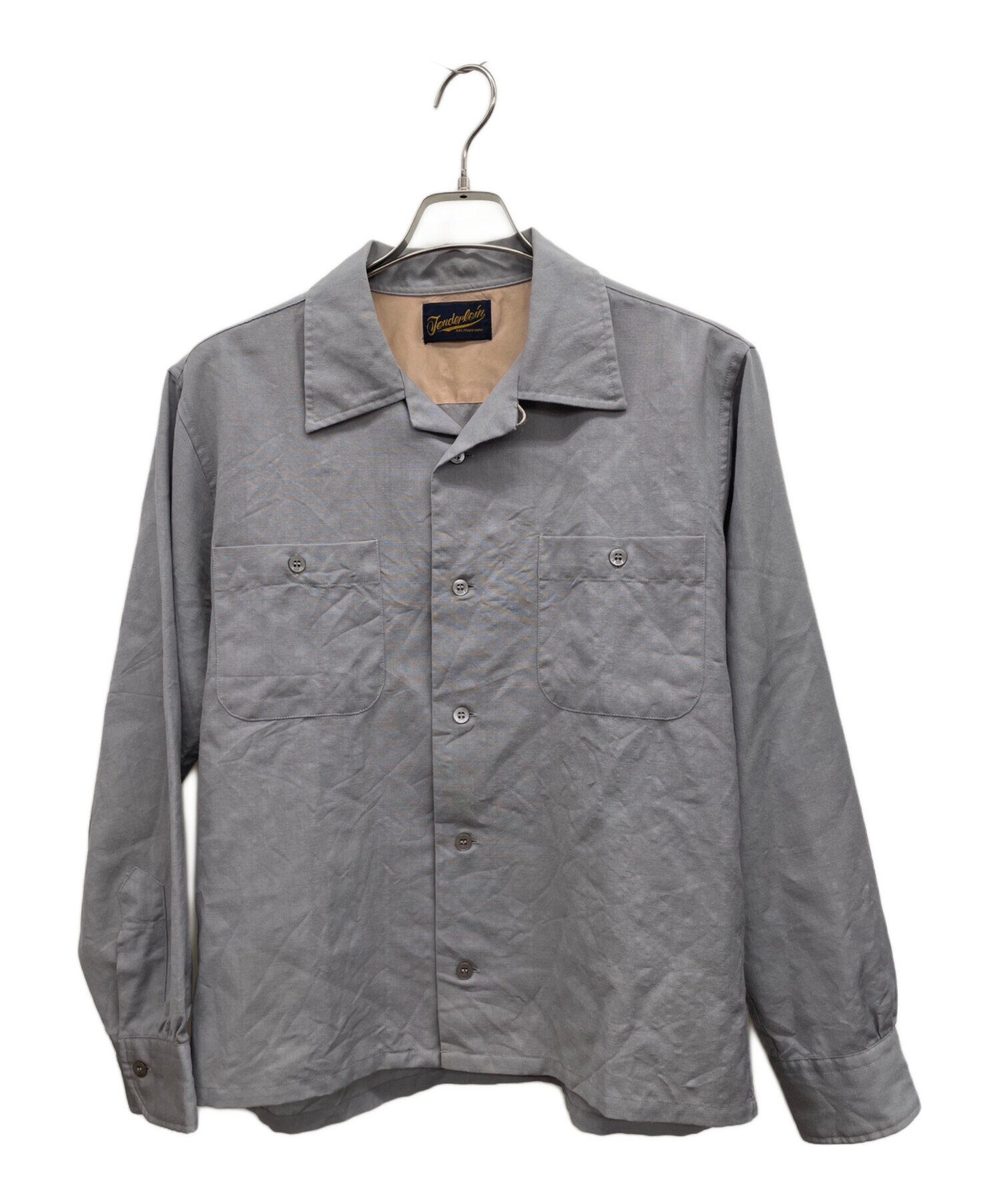 テンダーロインTENDERLOIN ウールシャツ サイズM 中古・古着通販】TENDERLOIN (テンダーロイン) ウールシャツ グレー