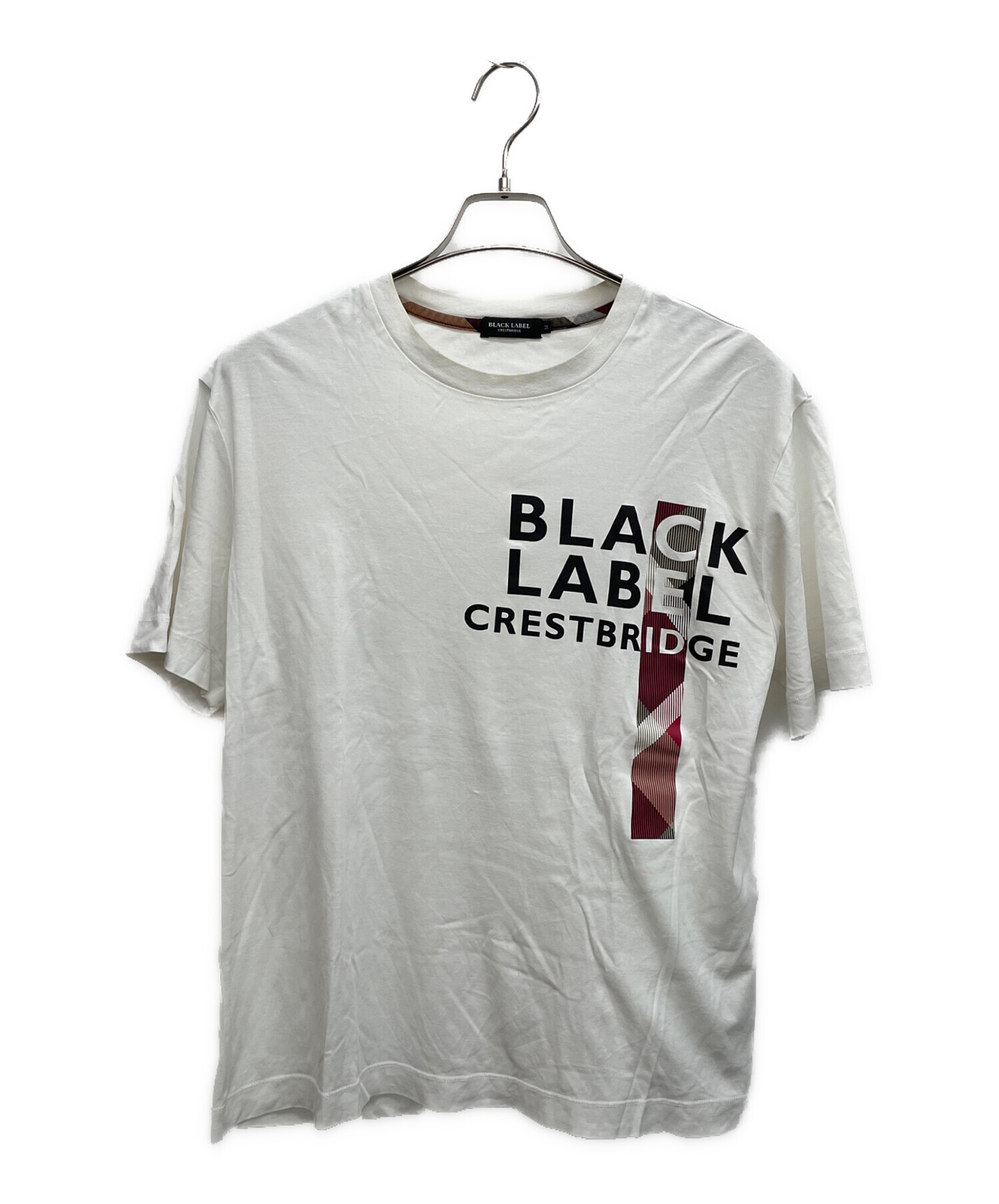 BLACK LABEL CRESTBRIDGE 半袖Tシャツ ブラウン チェック BLACK LABEL