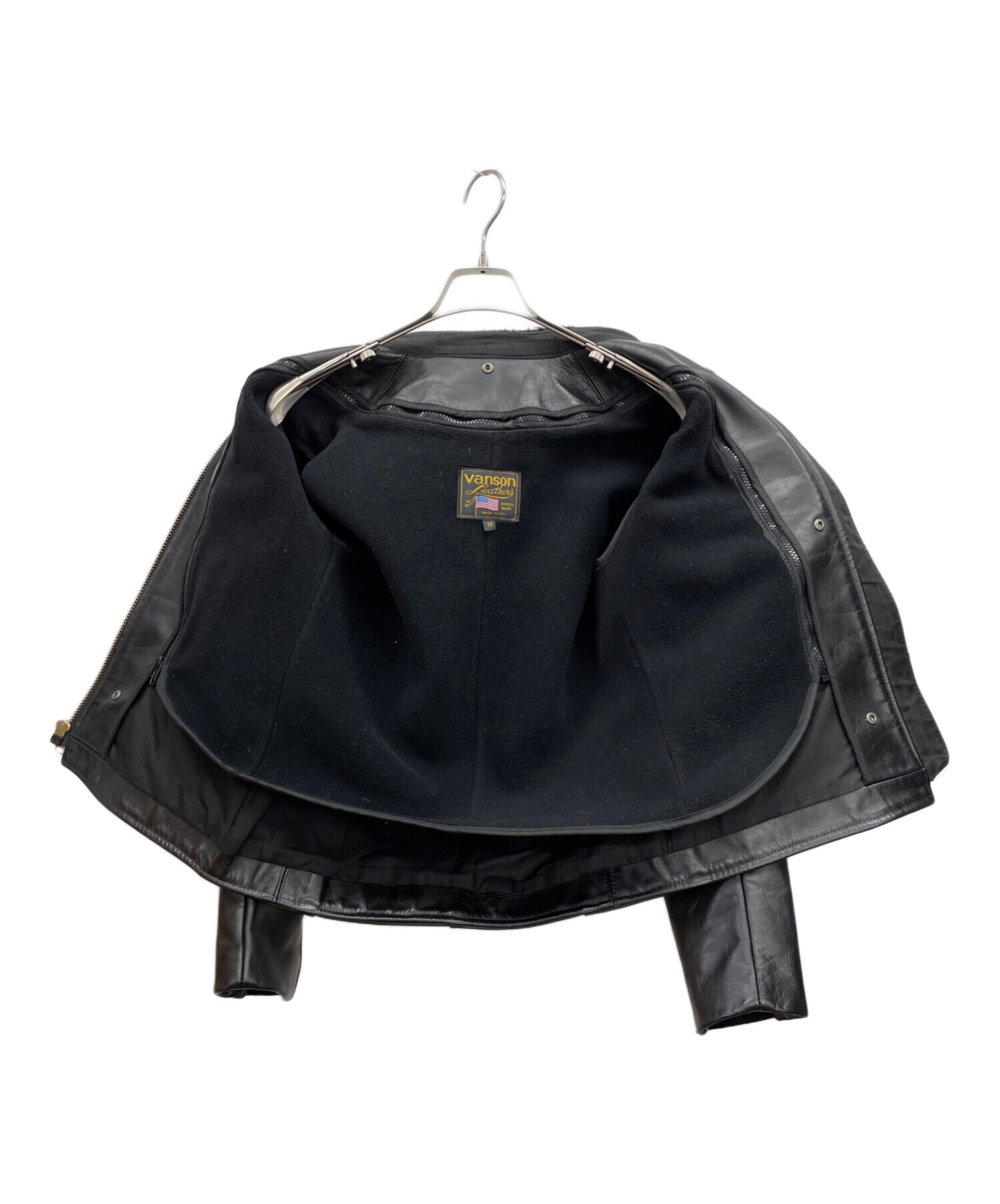 【リュウさん専用】VANSON【バンソン人気のオールブラック/イエローレター38 リュウさん専用】VANSON【バンソン人気のオールブラック/イエロー