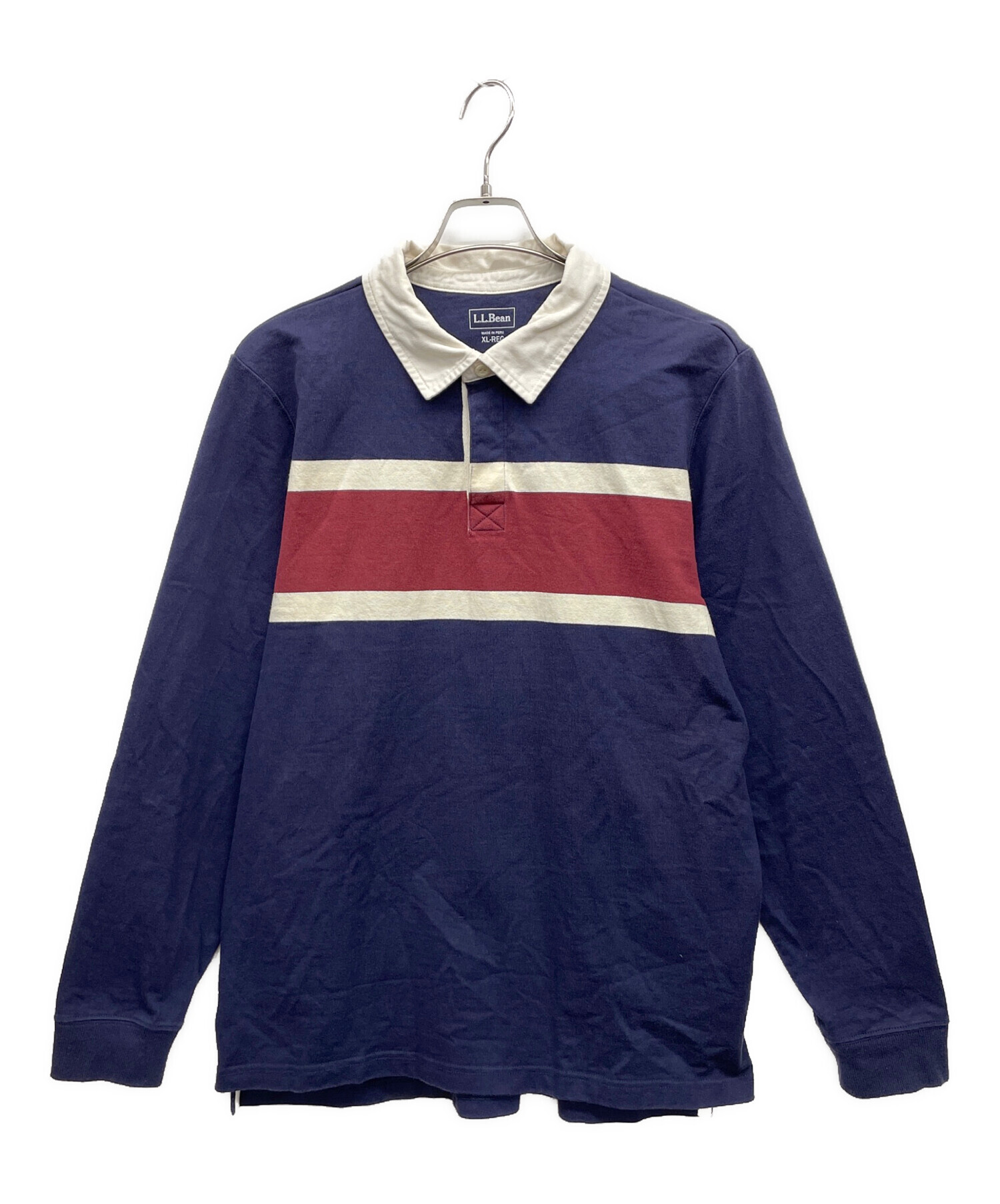中古・古着通販】L.L.Bean (エルエルビーン) 長袖ポロシャツ ネイビー 