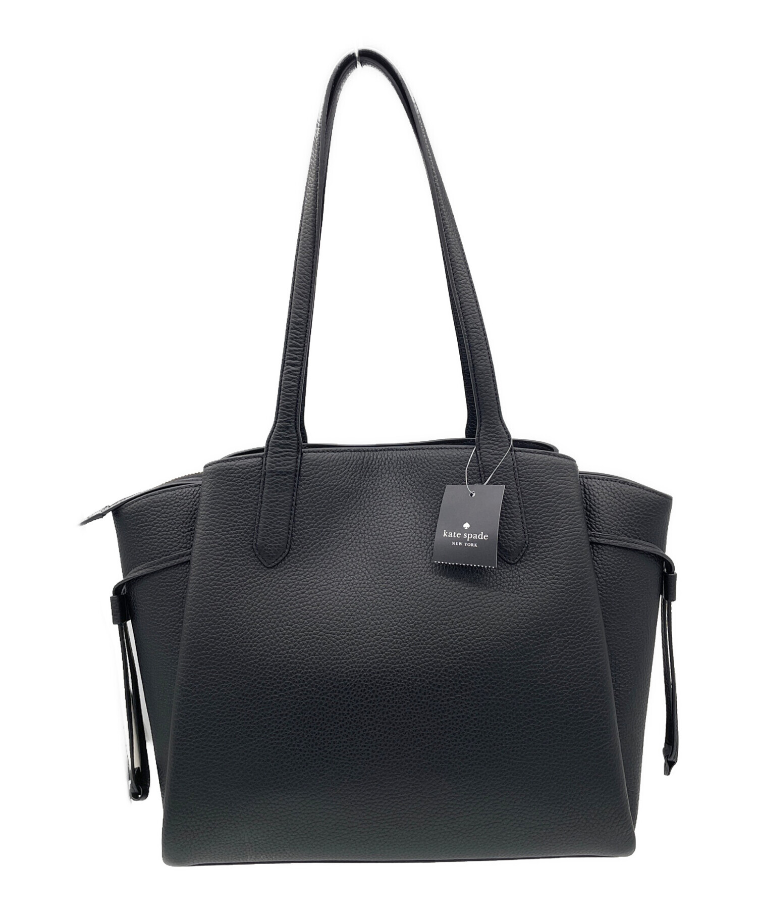 １円～　ケイトスペード　★　ハンドバッグ　★　ブラック　レザー　保存袋付き　2385 ケイトスペード kate spade バッグ トートバッグ WKR00437