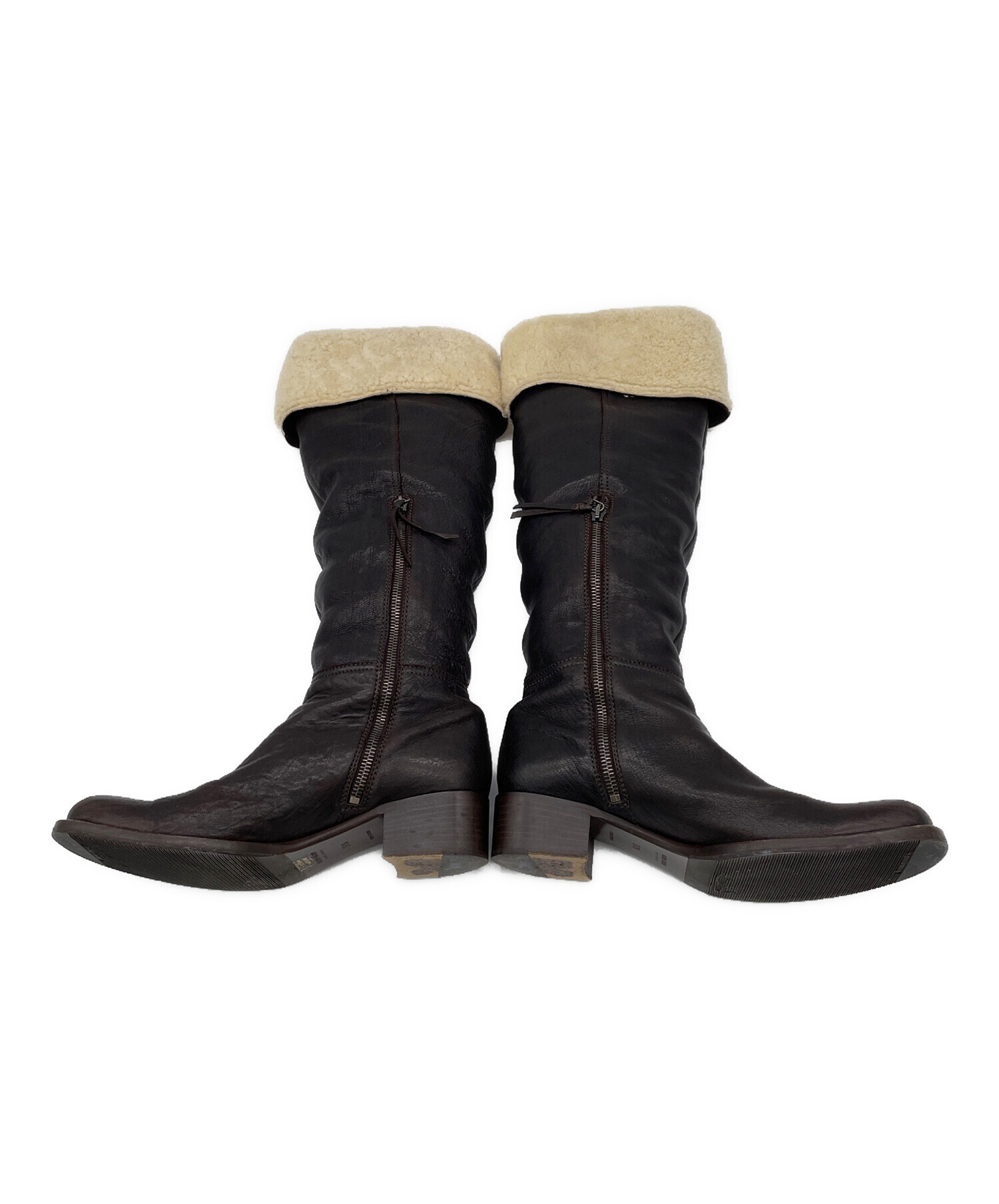 中古・古着通販】MIU MIU (ミュウミュウ) ロングブーツ ブラウン