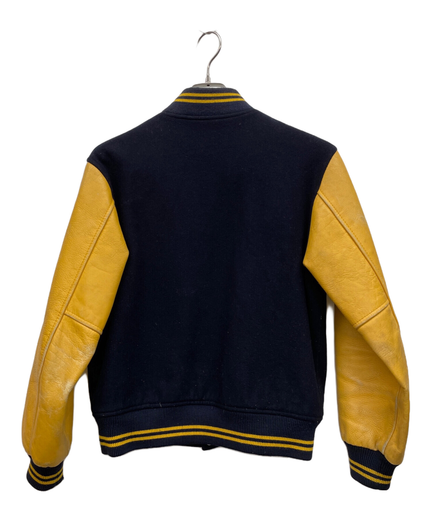 マクベス スタジャン M ネイビー イエロー 中古・古着通販】MACBETH (マクベス) スタジャン ネイビー サイズ:M