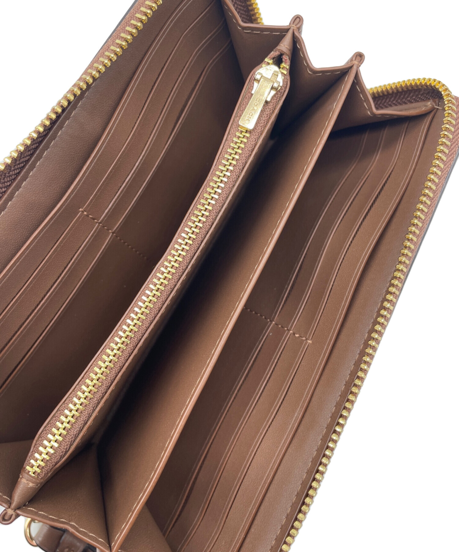 【新品未使用品】COACH シグネチャーブラウン 長財布　タグ付き Coach 長財布 ブラウン ブラック