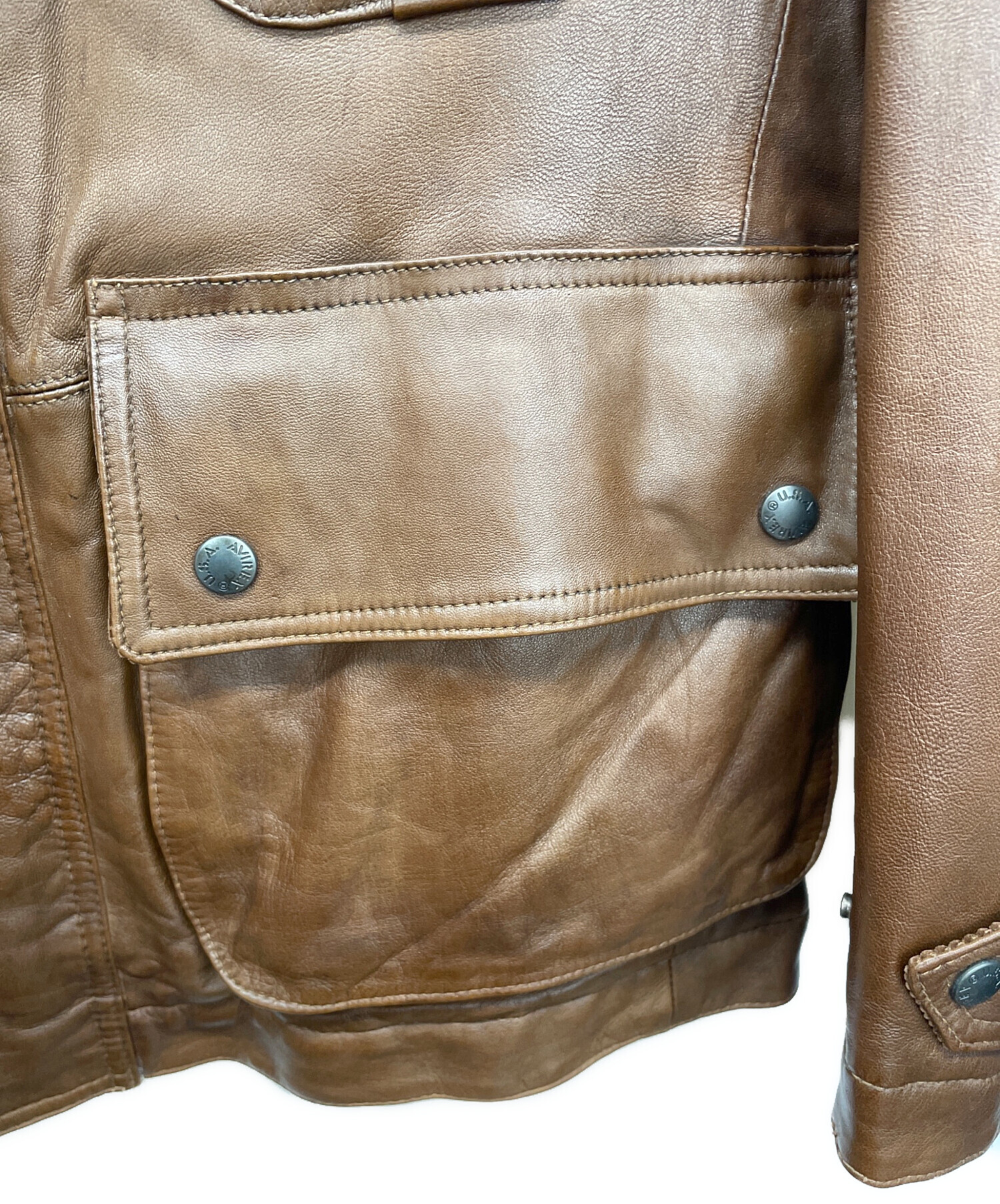 中古・古着通販】AVIREX (アヴィレックス) レザージャケット ブラウン