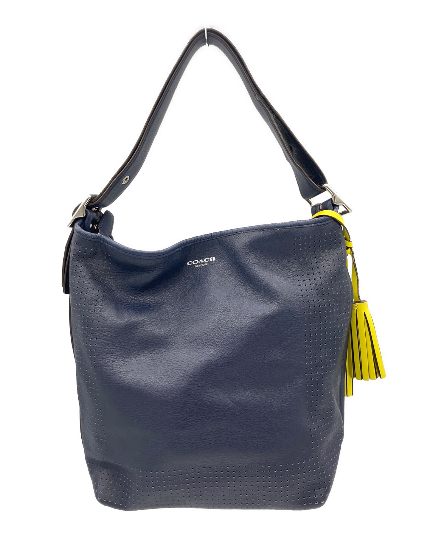 コーチ　ショルダーバッグ　ネイビー 中古・古着通販】COACH (コーチ) ショルダーバッグ ネイビー｜ブランド