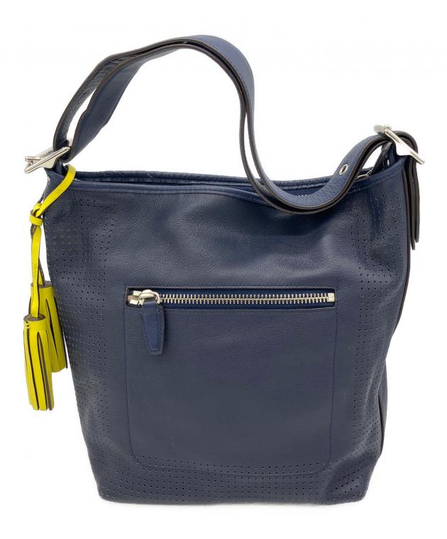 コーチ　ショルダーバッグ　ネイビー 中古・古着通販】COACH (コーチ) ショルダーバッグ ネイビー｜ブランド