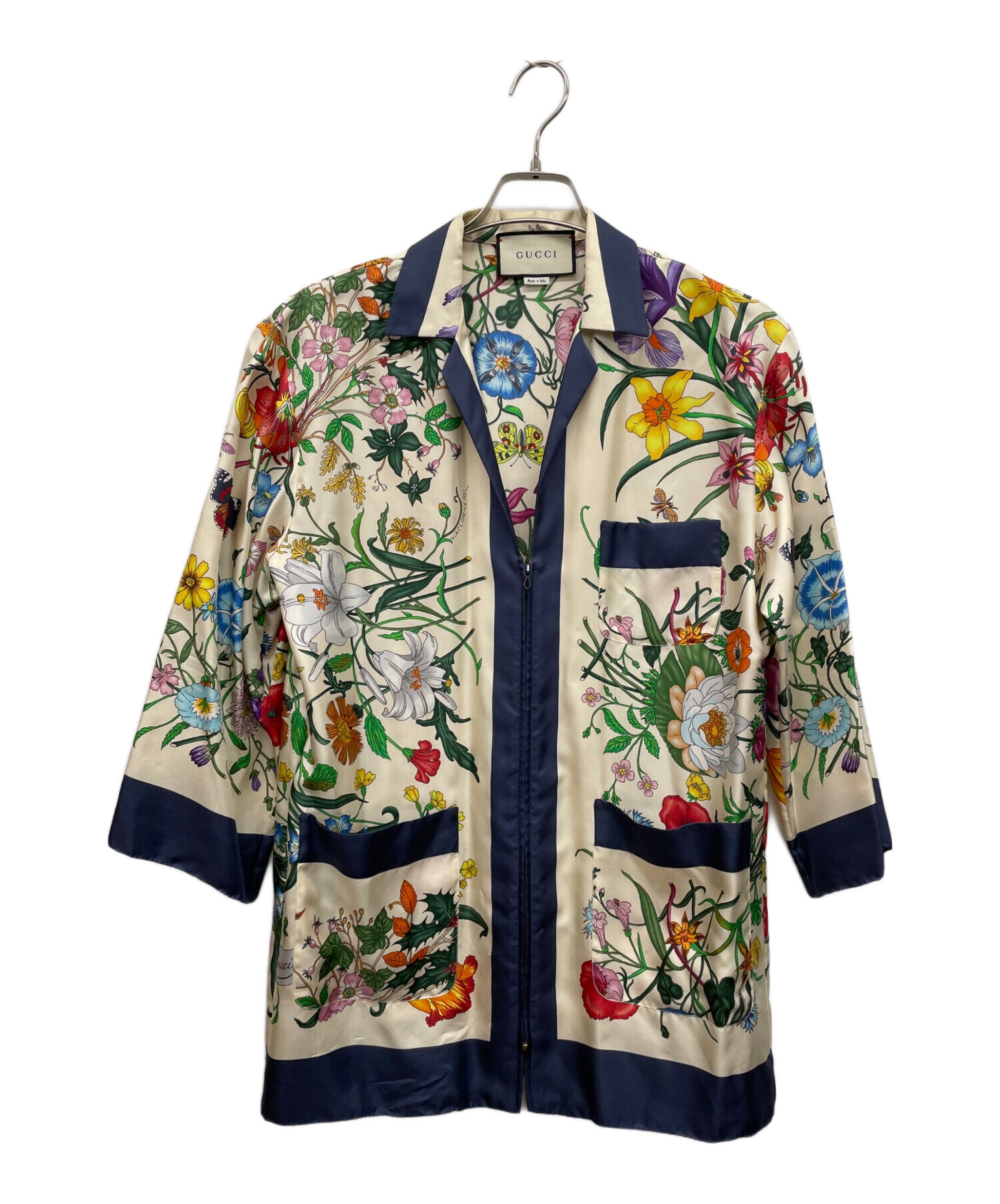 中古・古着通販】GUCCI (グッチ) シルクジップアップフローラル