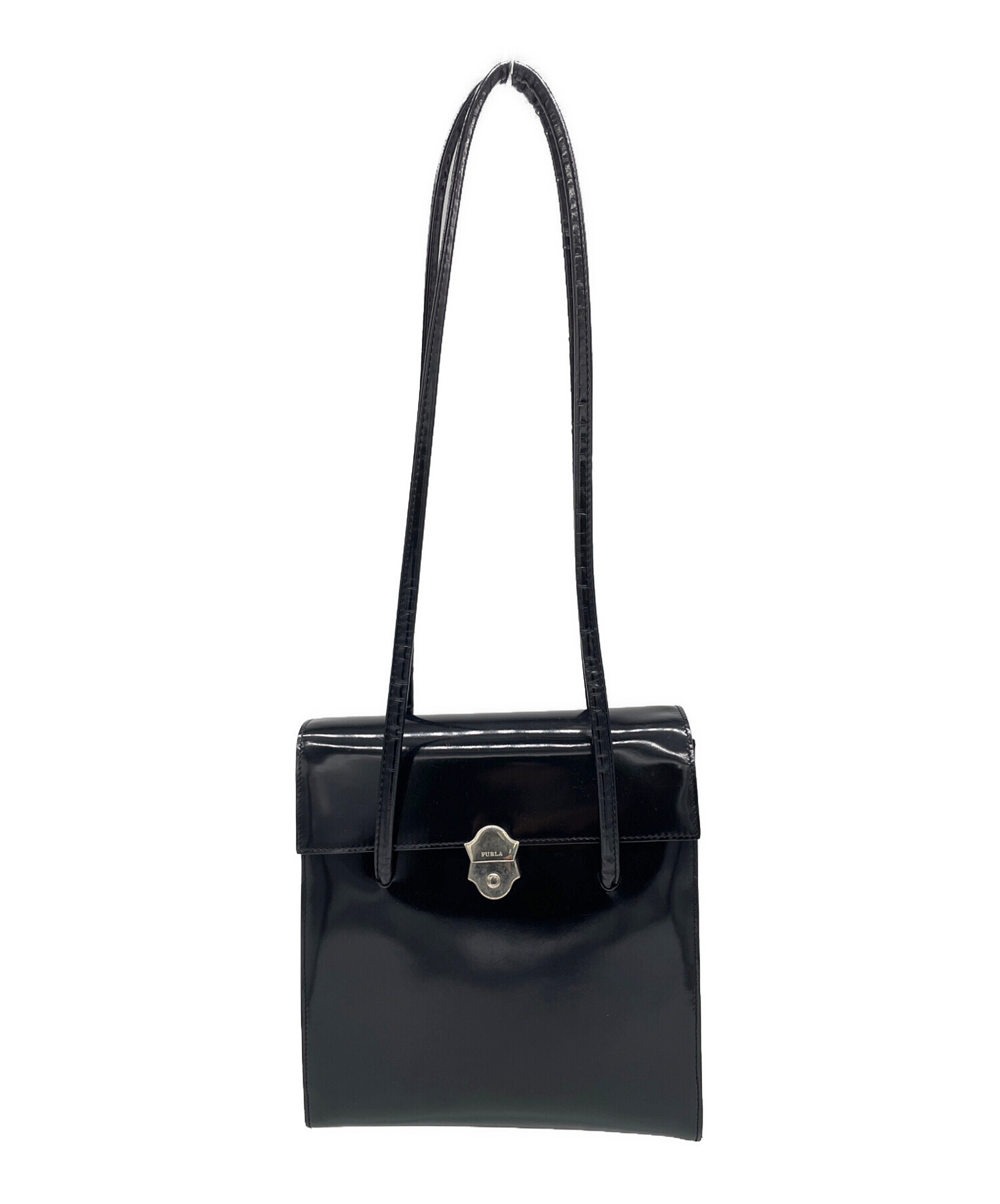 中古・古着通販】FURLA (フルラ) ショルダーバッグ ブラック｜ブランド 