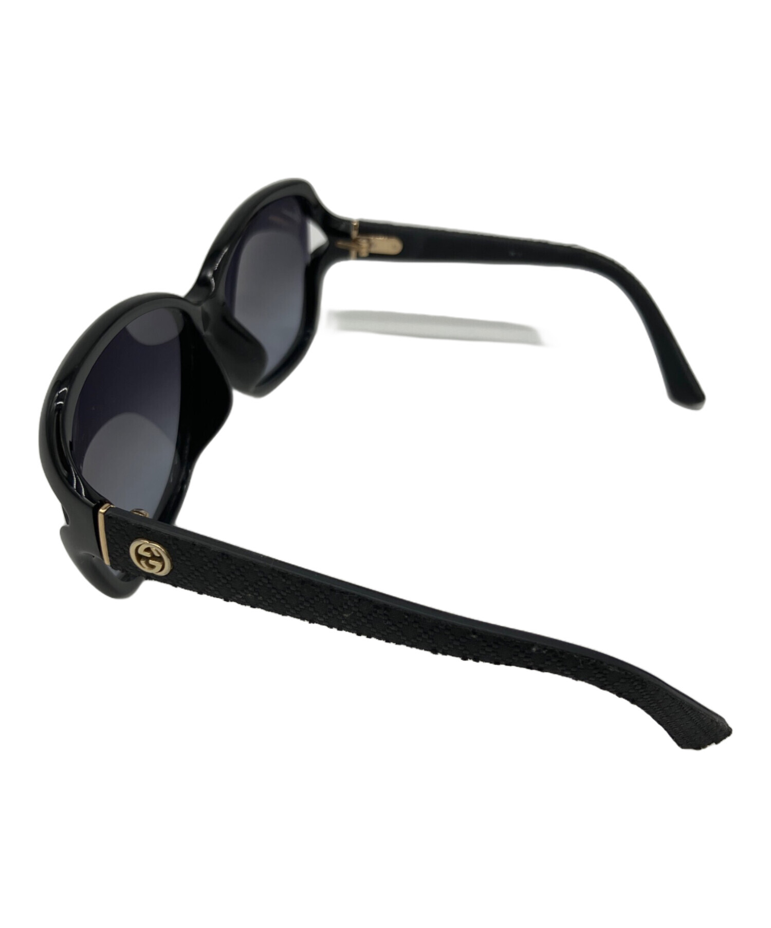 GUCCI グッチ　サングラス　中古品　ブラック　ゴールドロゴ 中古・古着通販】GUCCI (グッチ) サングラス｜ブランド・古着通販