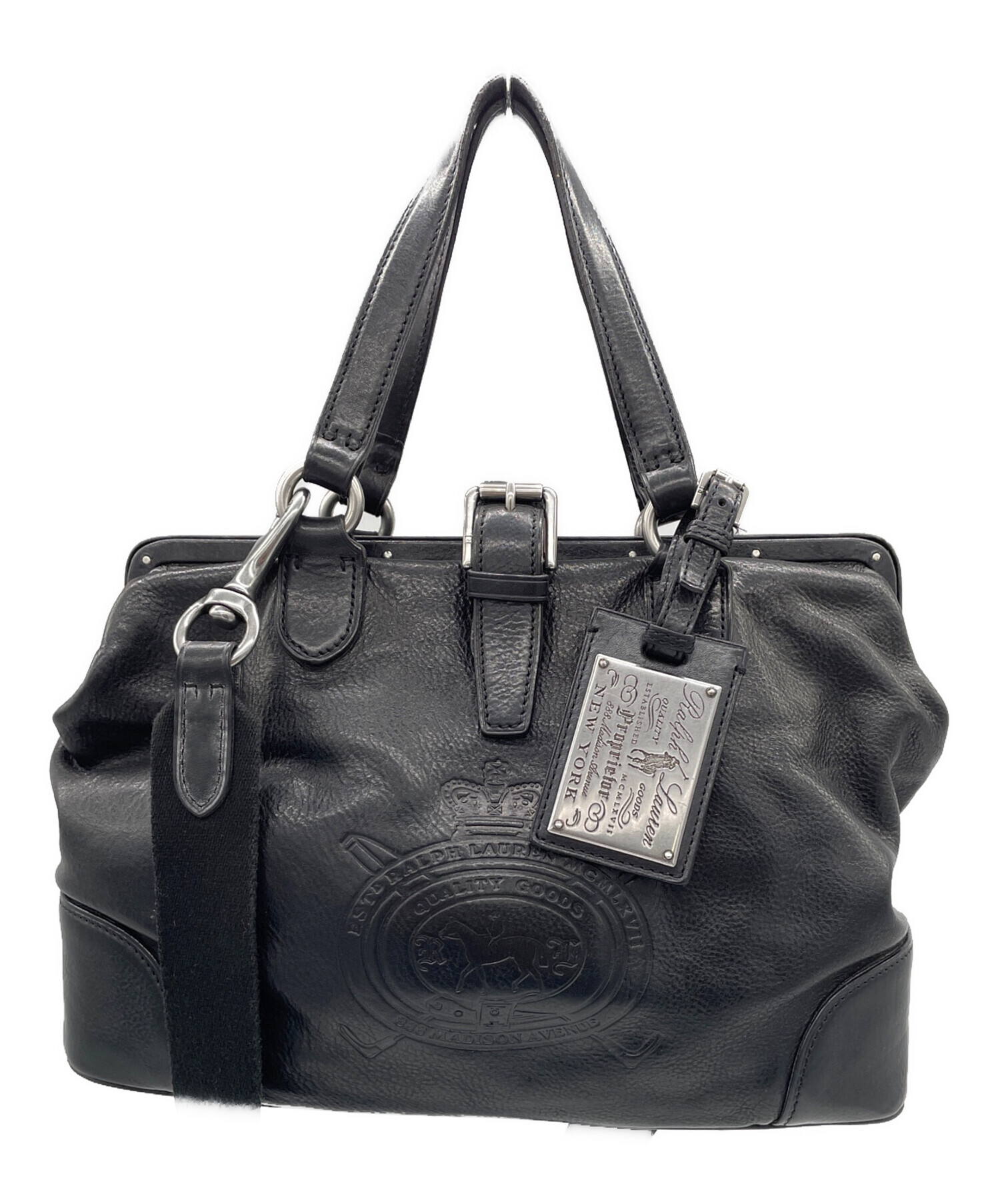 中古・古着通販】RALPH LAUREN (ラルフローレン) 2WAYバッグ ブラック 