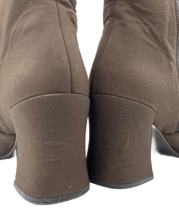 中古・古着通販】PRADA (プラダ) ショートブーツ ブラウン サイズ:35