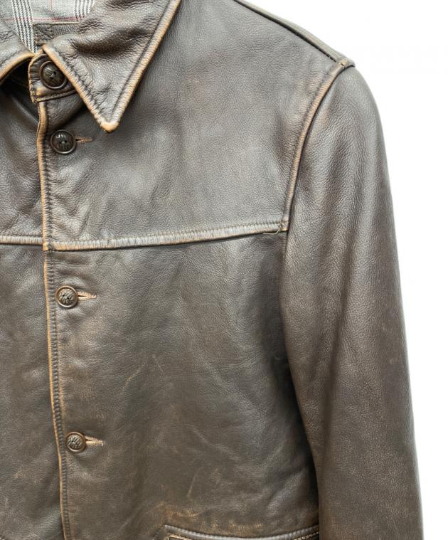 中古・古着通販】Curphey (カーフィー) レザージャケット ブラウン
