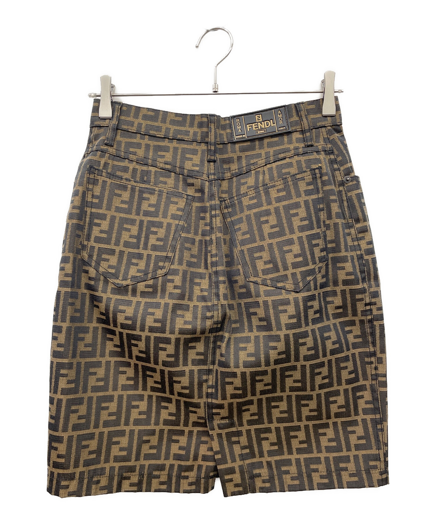 中古・古着通販】FENDI (フェンディ) ズッカ柄スカート ブラウン