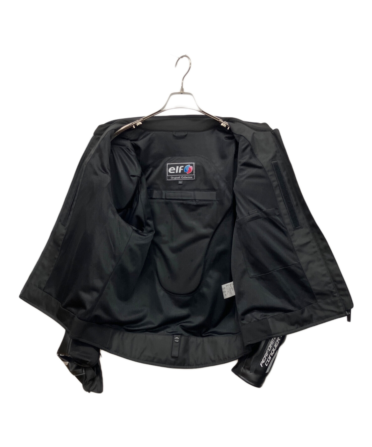 中古・古着通販】elf (エルフ) バイクジャケット ブラック サイズ:LL