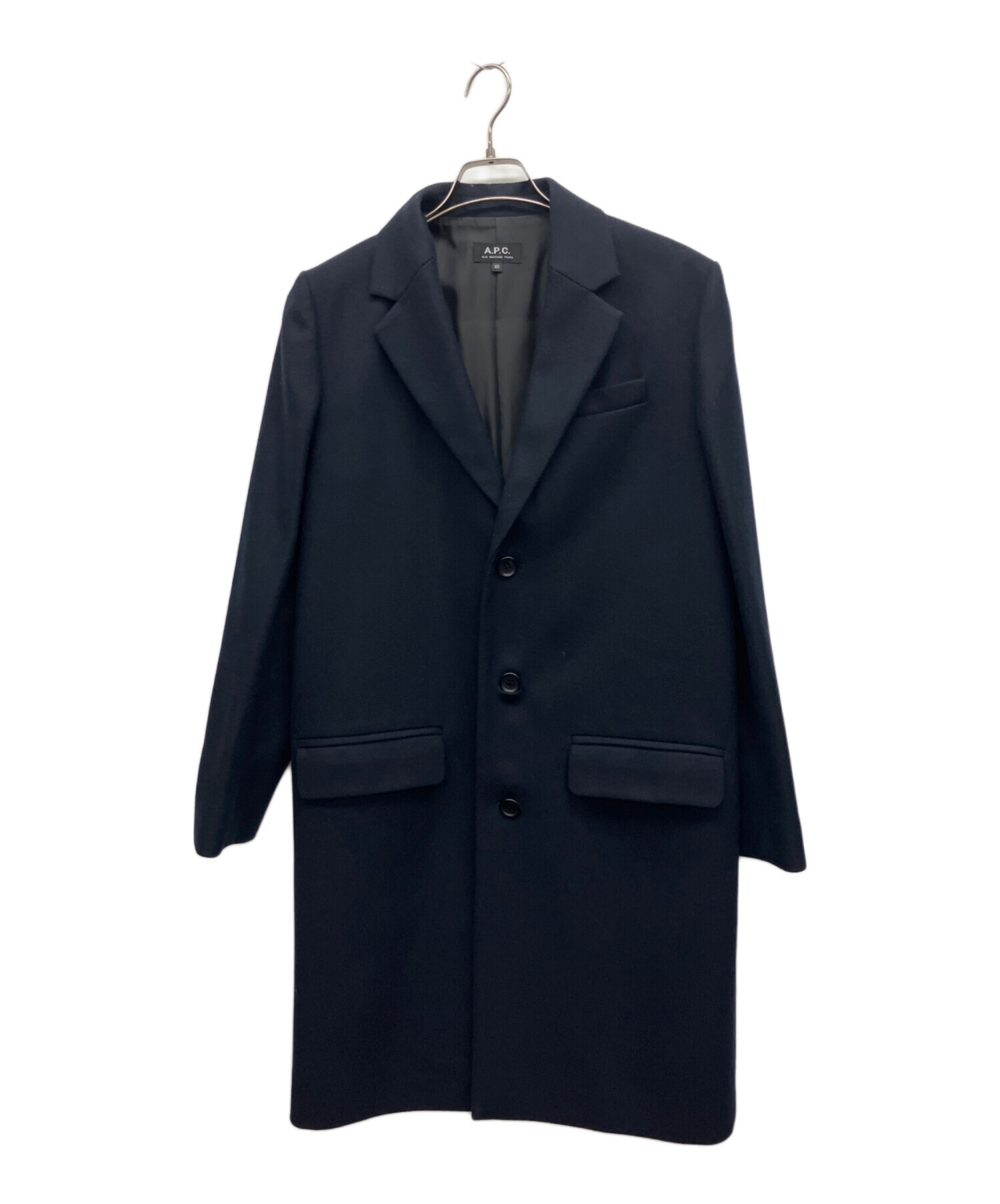 中古・古着通販】A.P.C. (アーペーセー) チェスターコート ネイビー