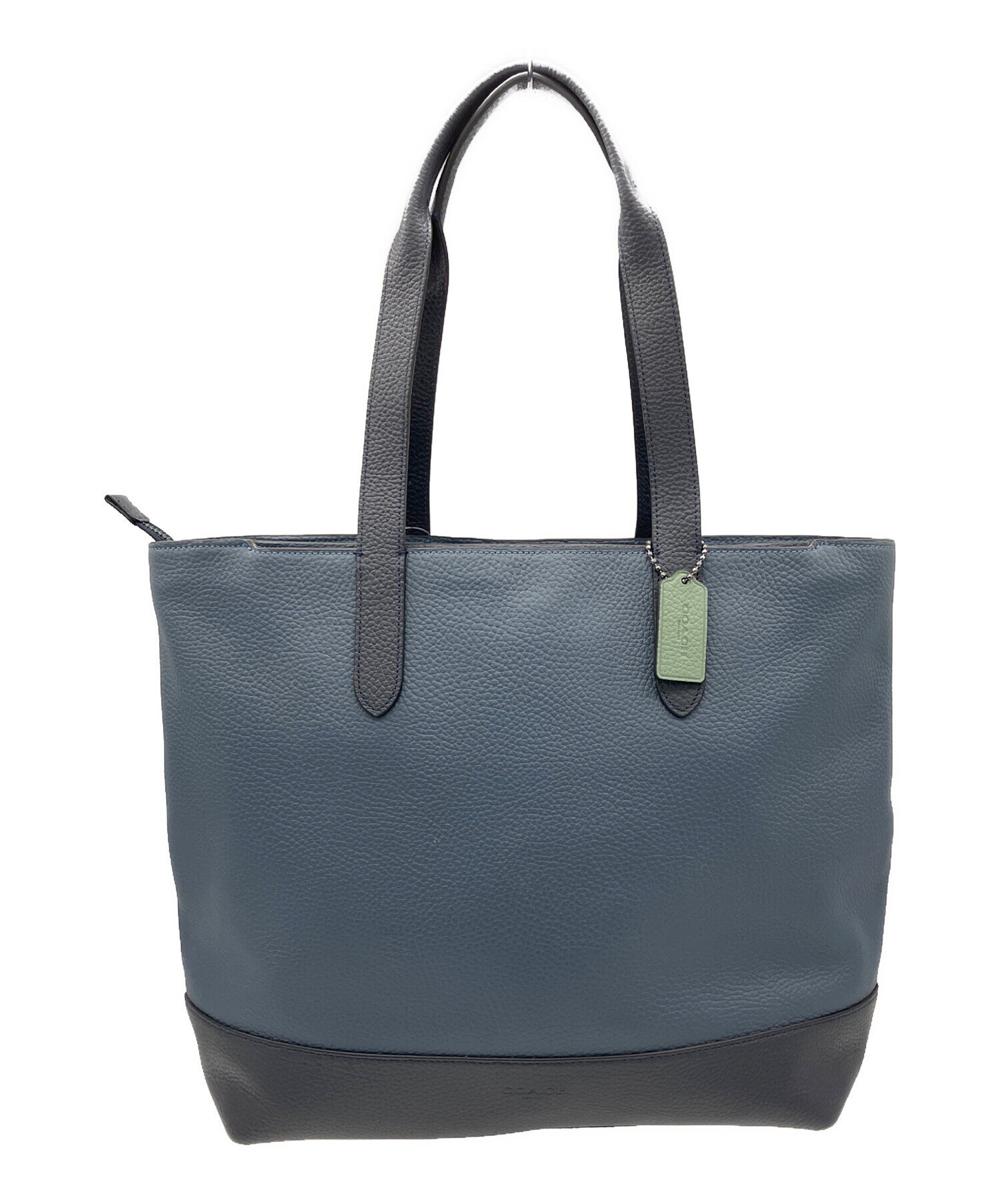 未使用級✨ コーチ ハミルトン トートバッグ ミッドナイト c6874 ネイビー 中古・古着通販】COACH (コーチ) ハミルトントート カラーブロック