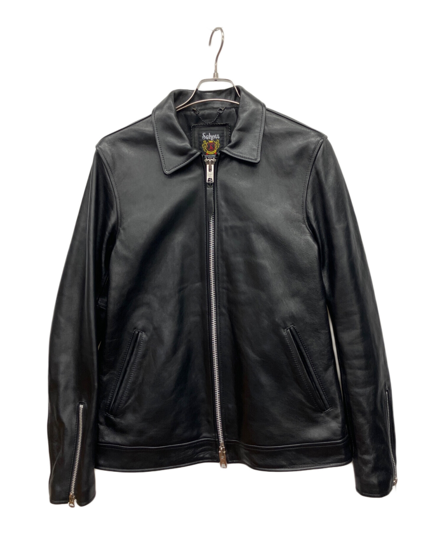 中古・古着通販】Schott (ショット) レザージャケット ブラック 中古・古着通販】Schott (ショット) レザージャケット ブラック