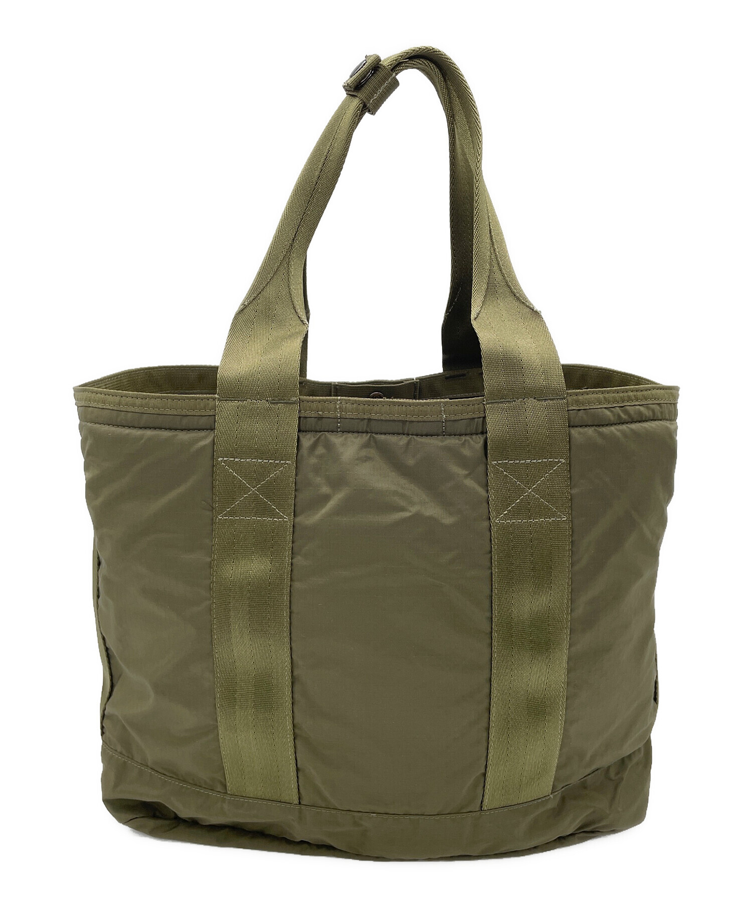 ブリーフィング JAL DISCRETE TOTE トート オリーブ 中古・古着通販】BRIEFING (ブリーフィング) JAL (ジャル) トート