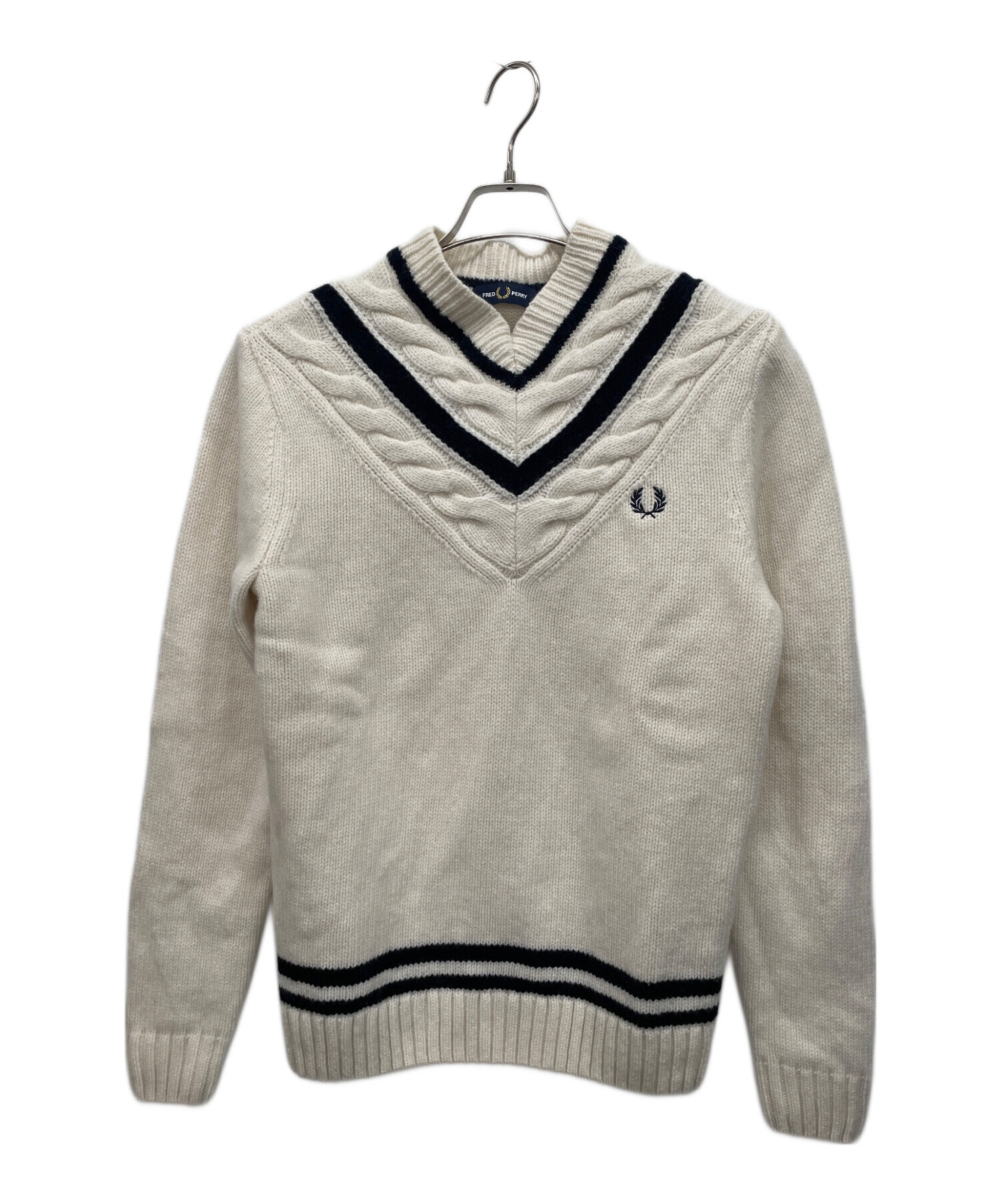 中古・古着通販】FRED PERRY (フレッドペリー) 厚手ニット ベージュ 