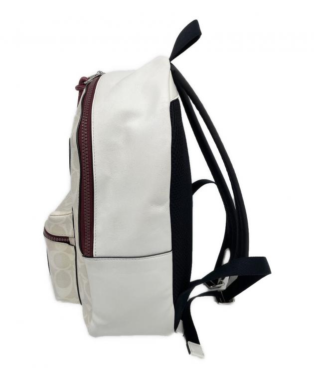 【新品未使用】Coach コーチ ミニーマウス リュック　ベージュ レディース COACH リュック ミニーマウス シグネチャー ワッペン