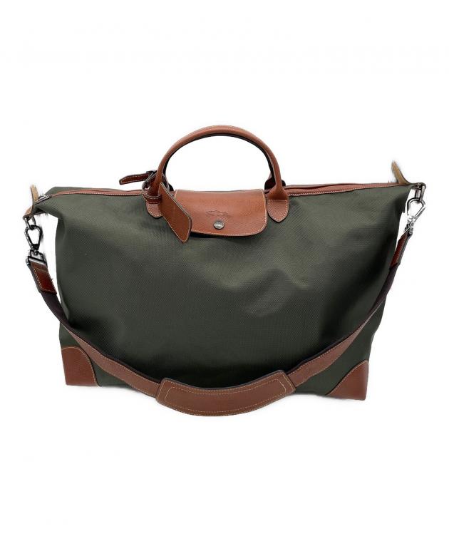 中古・古着通販】LONGCHAMP (ロンシャン) 2WAYボストンバッグ グリーン