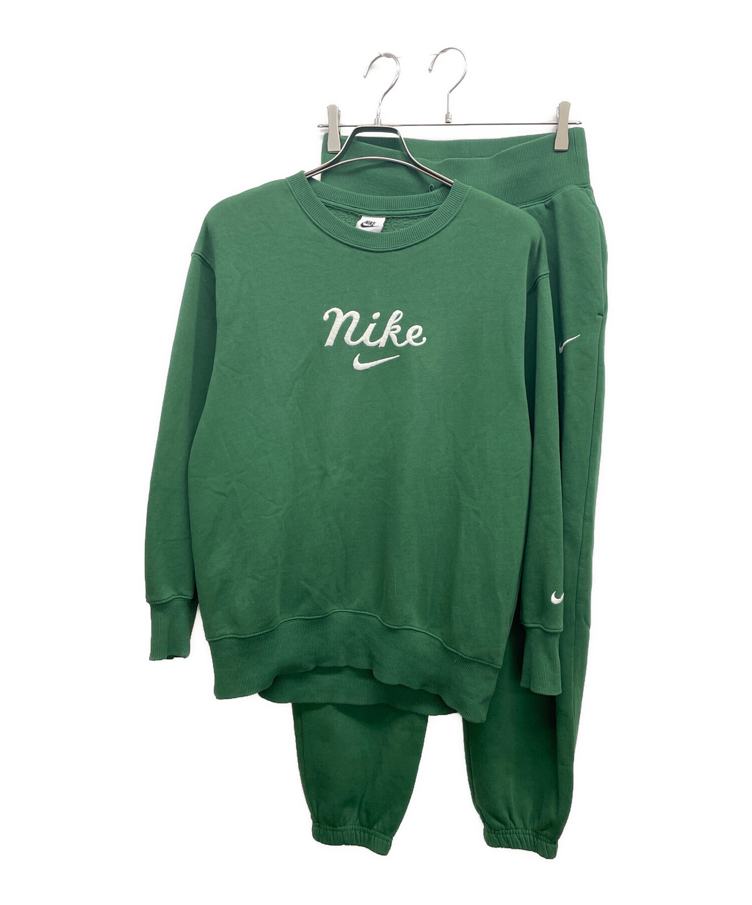 人気のNIKE series※オリーブグリーン フード付きスウェットセットアップ 中古・古着通販】NIKE (ナイキ) セットアップスウェット グリーン