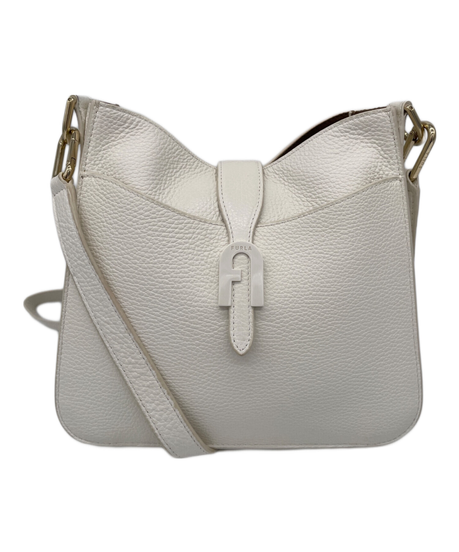 中古・古着通販】FURLA (フルラ) ショルダーバッグ ホワイト｜ブランド 