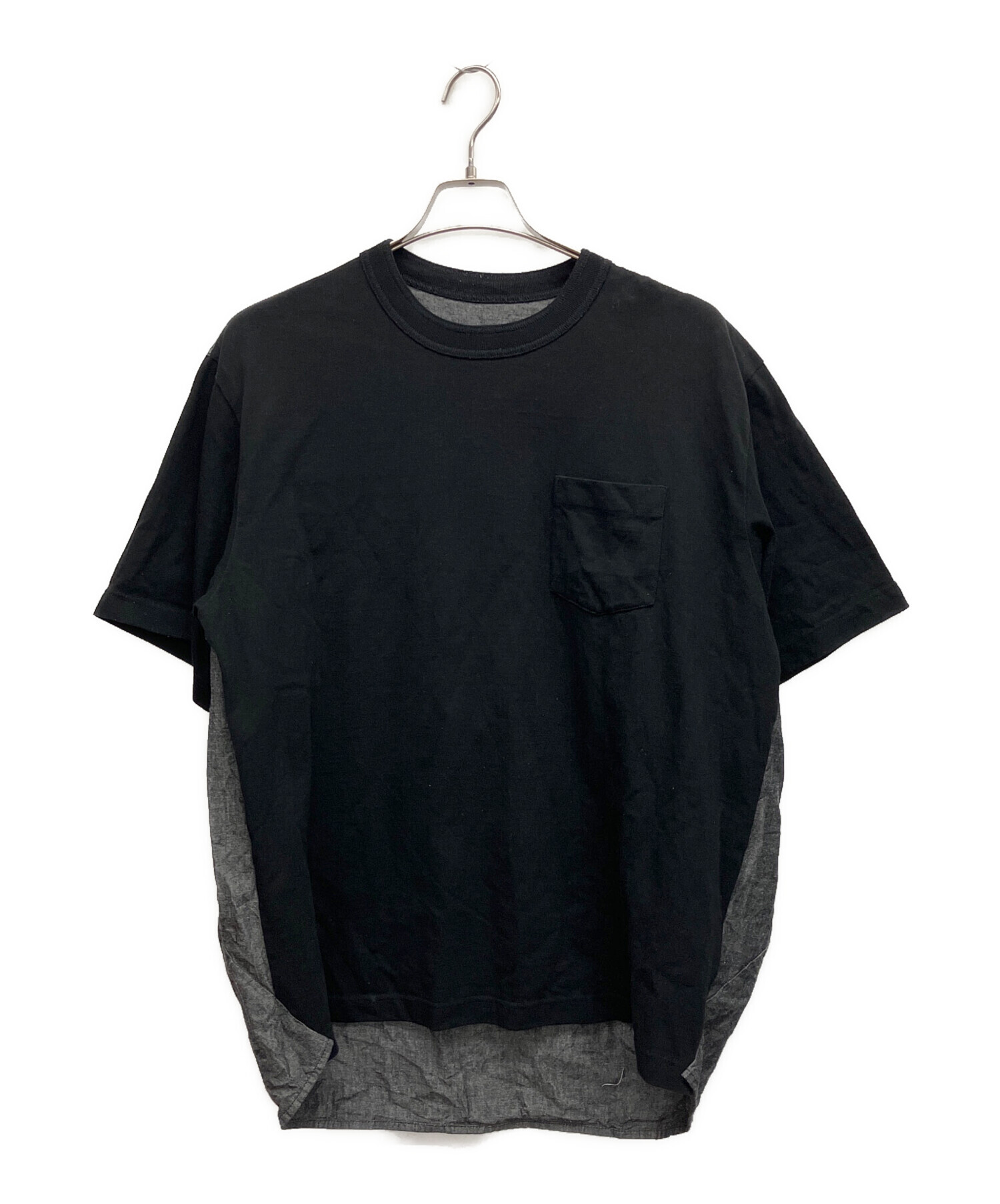 中古・古着通販】sacai (サカイ) 半袖カットソー ブラック サイズ:3