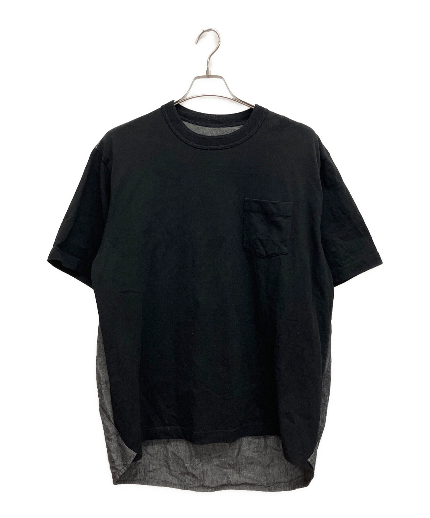 中古・古着通販】sacai (サカイ) 半袖カットソー ブラック サイズ:3