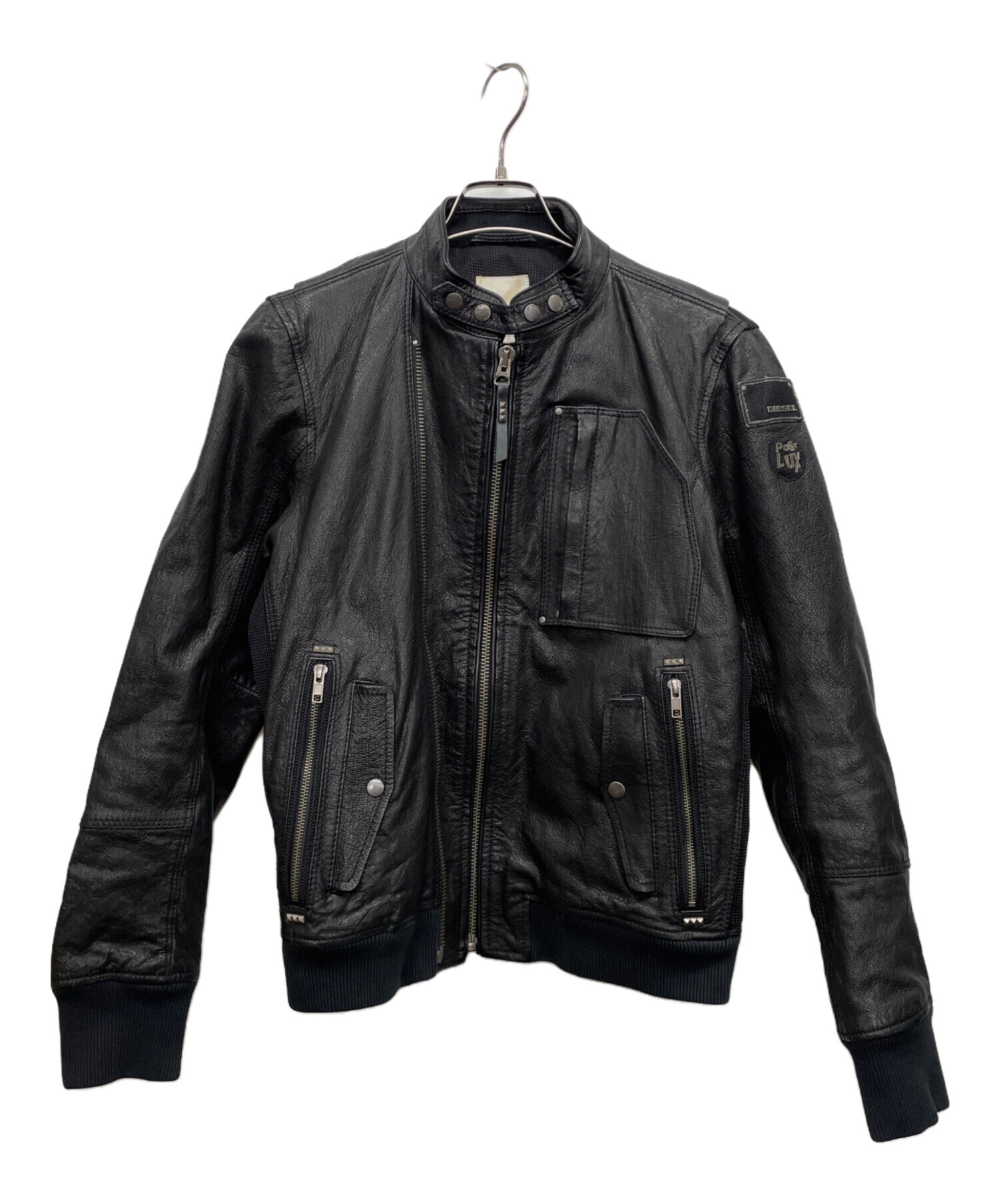 中古・古着通販】DIESEL (ディーゼル) シングルライダースジャケット 