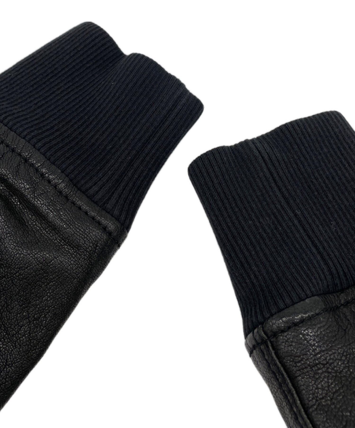 DIESEL シングルライダース ジャケット S ウール 切替 スタジャン 牛革 