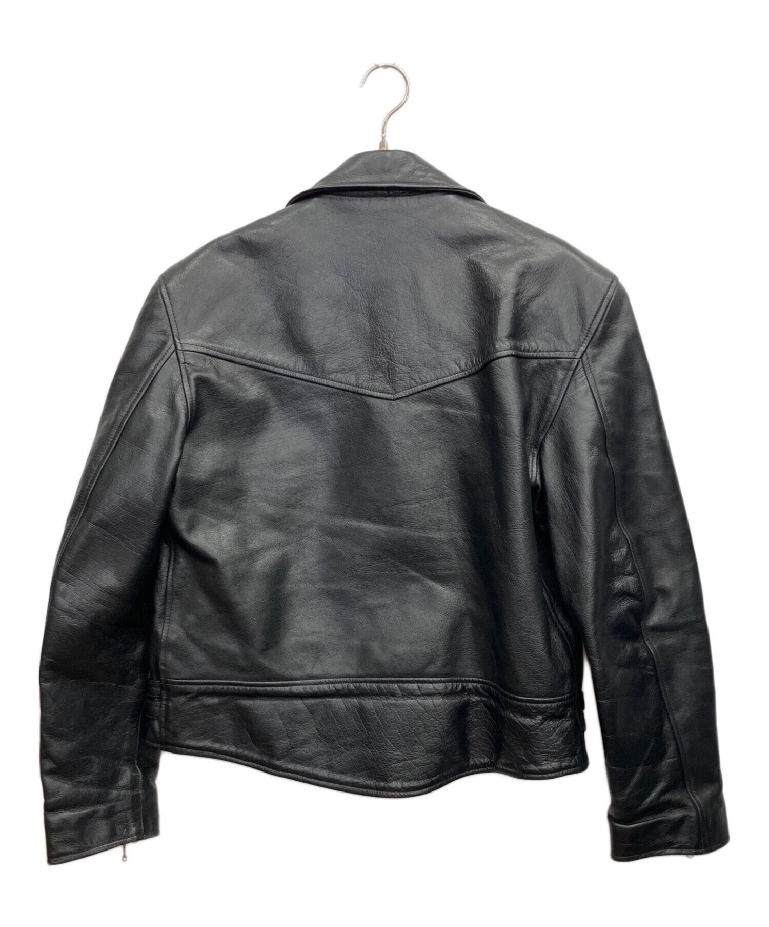 【激レア古着】パンチング　リアルレザー　レーシングライダースジャケット　XL 中古・古着通販】REAL LEATHER (リアルレザー) ライダースジャケット